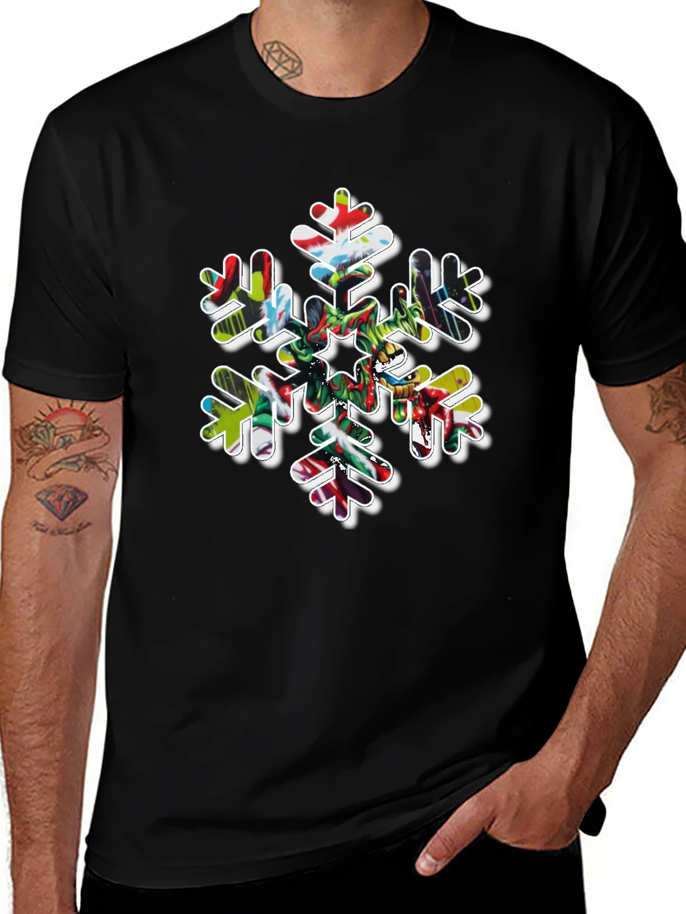 Variant 29 of Festive Snowflake Graphic Tee