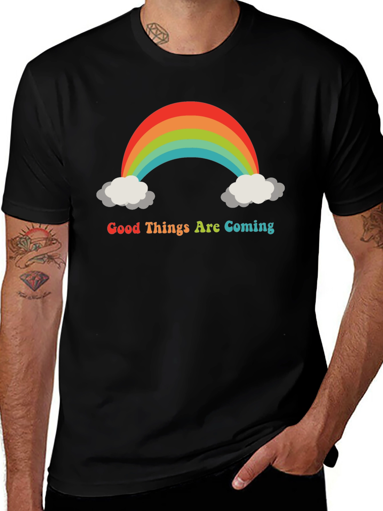 Variant 9 of Rainbow 'Good Things' Graphic Tee