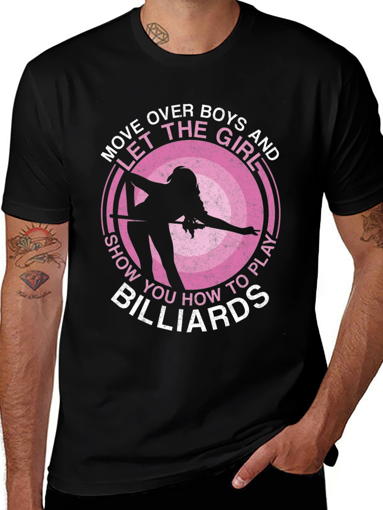 Variant 29 of Billiards Girl Graphic Tee - Move Over Boys!