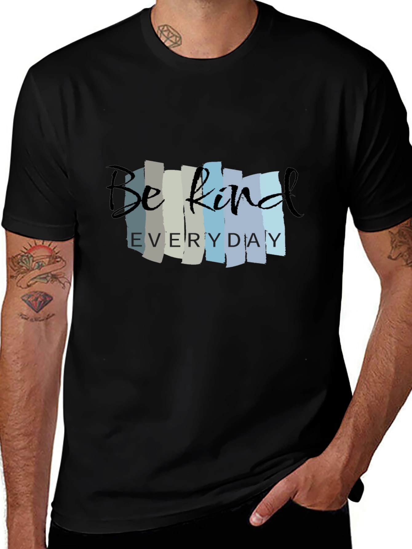 Variant 3 of Be Kind Everyday Black Graphic T-Shirt