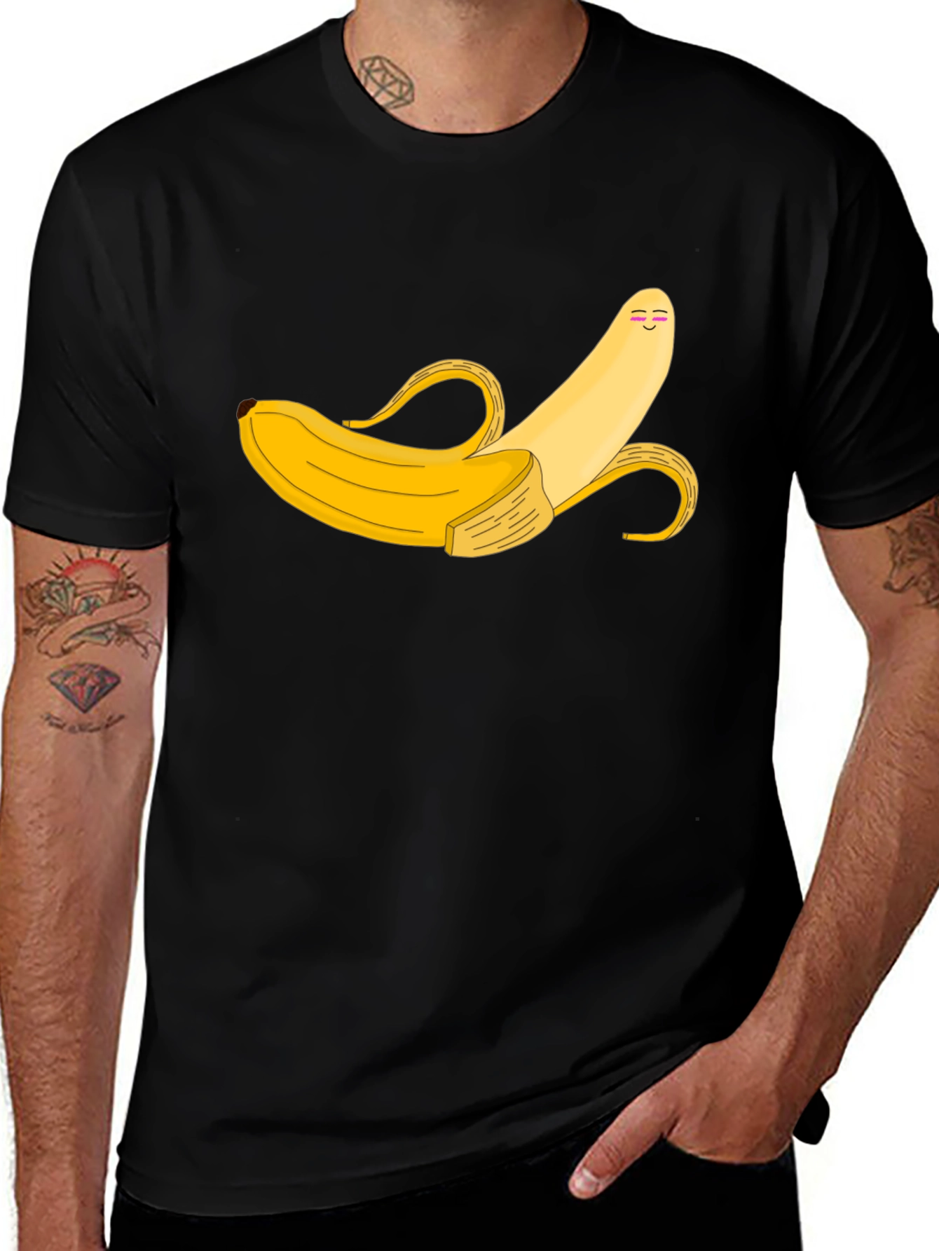 Variant 28 of Banana Graphic Tee - Unique Cartoon Style