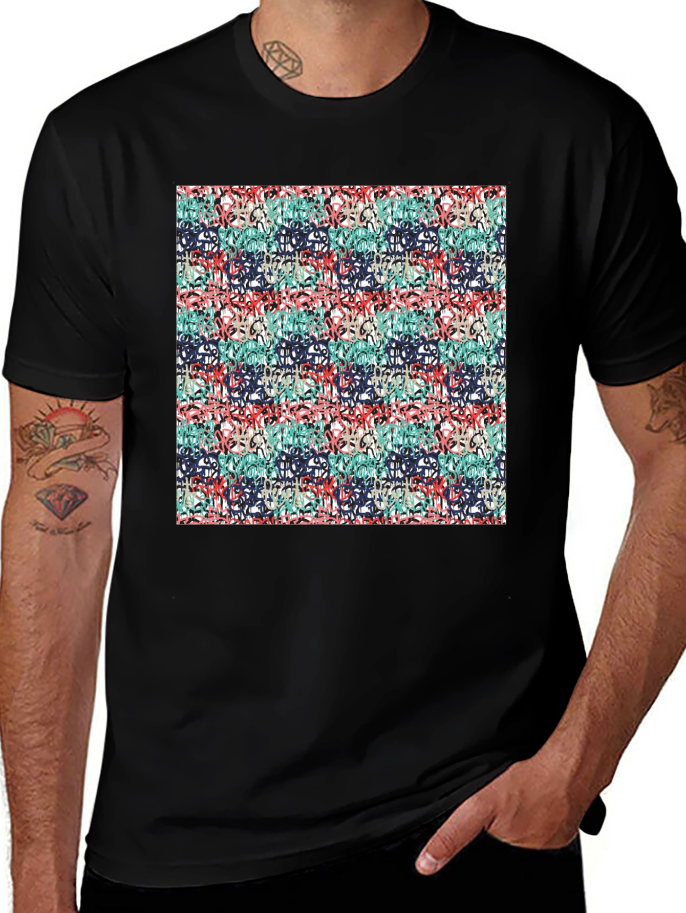 Variant 24 of Abstract Art Men's T-Shirt - Vivid Graphic Tee