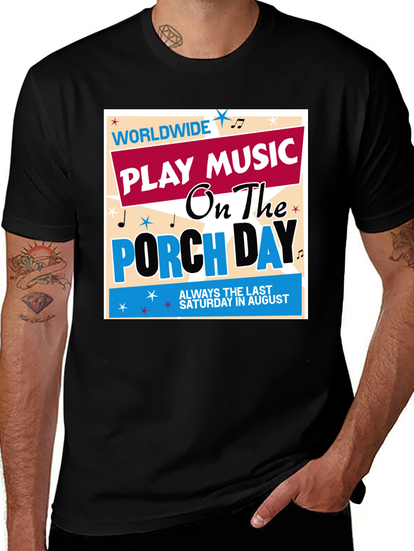 Variant 22 of Play Music On The Porch Day T-Shirt