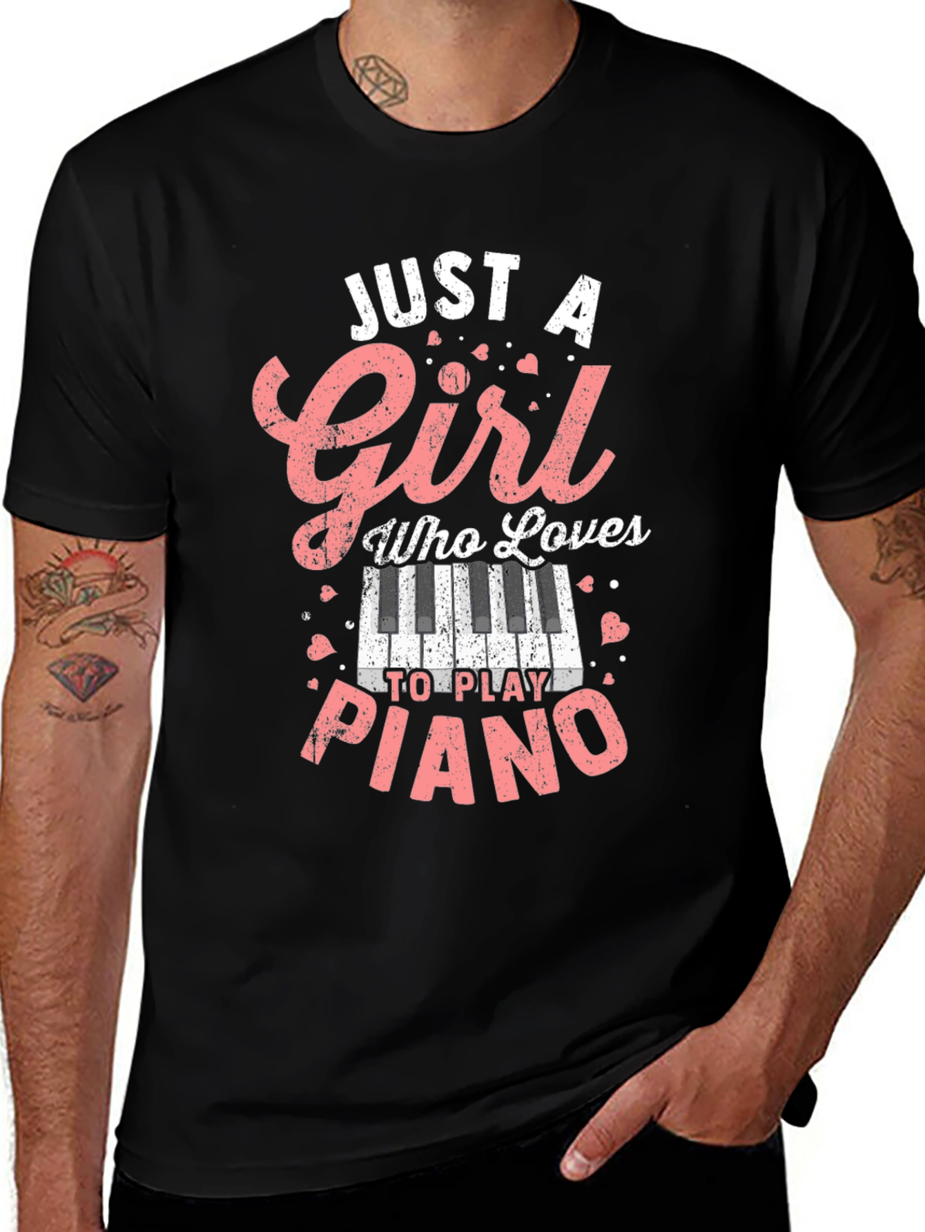 Variant 15 of Just A Girl Who Loves Piano T-Shirt