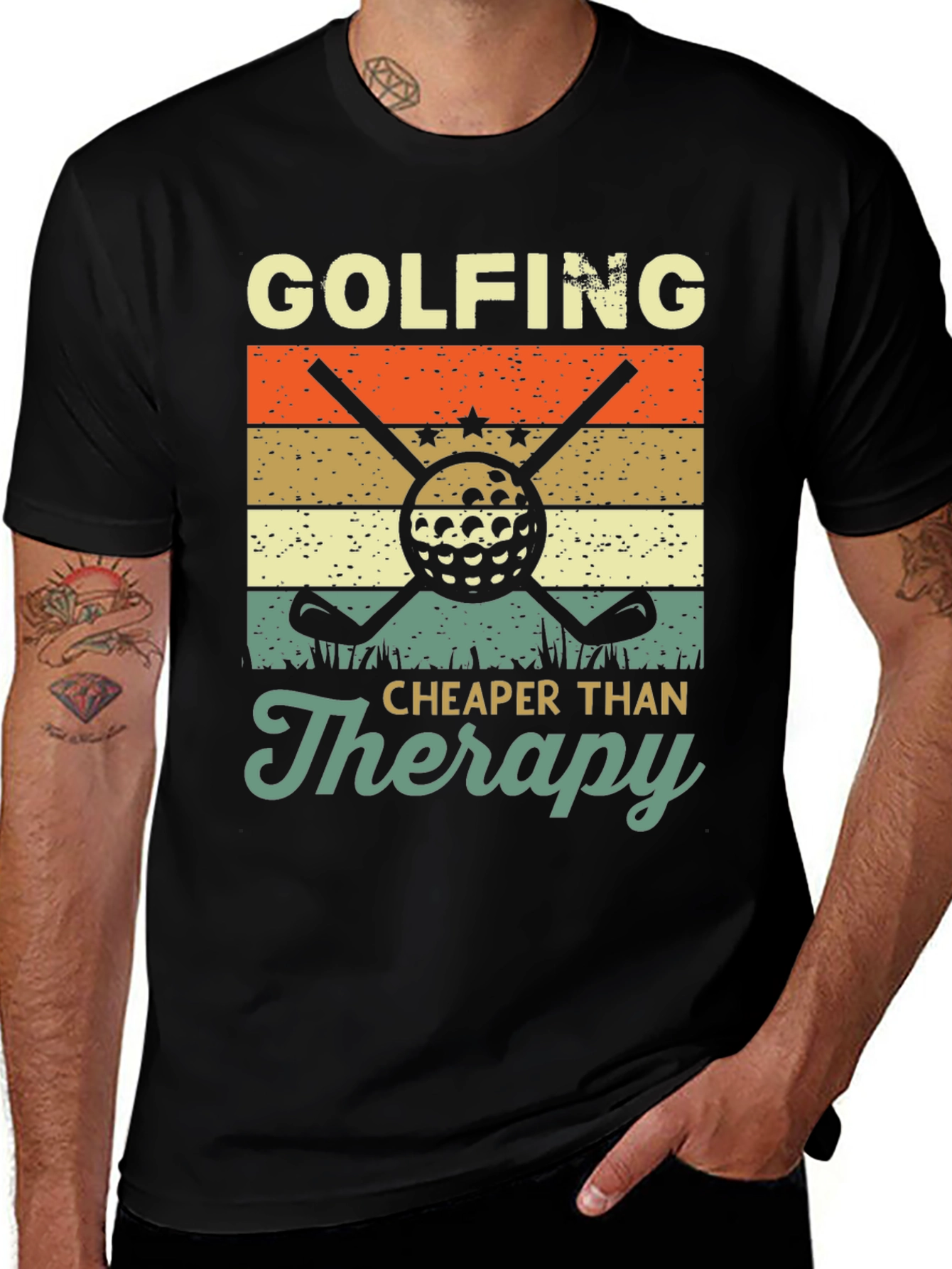 Variant 16 of Golfing Cheaper Than Therapy T-Shirt