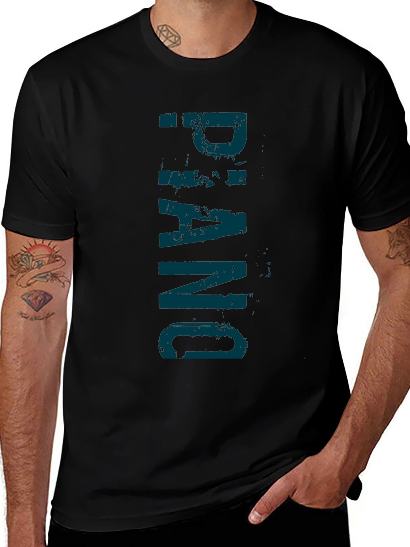 Variant 14 of Piano Graphic Print Black T-Shirt