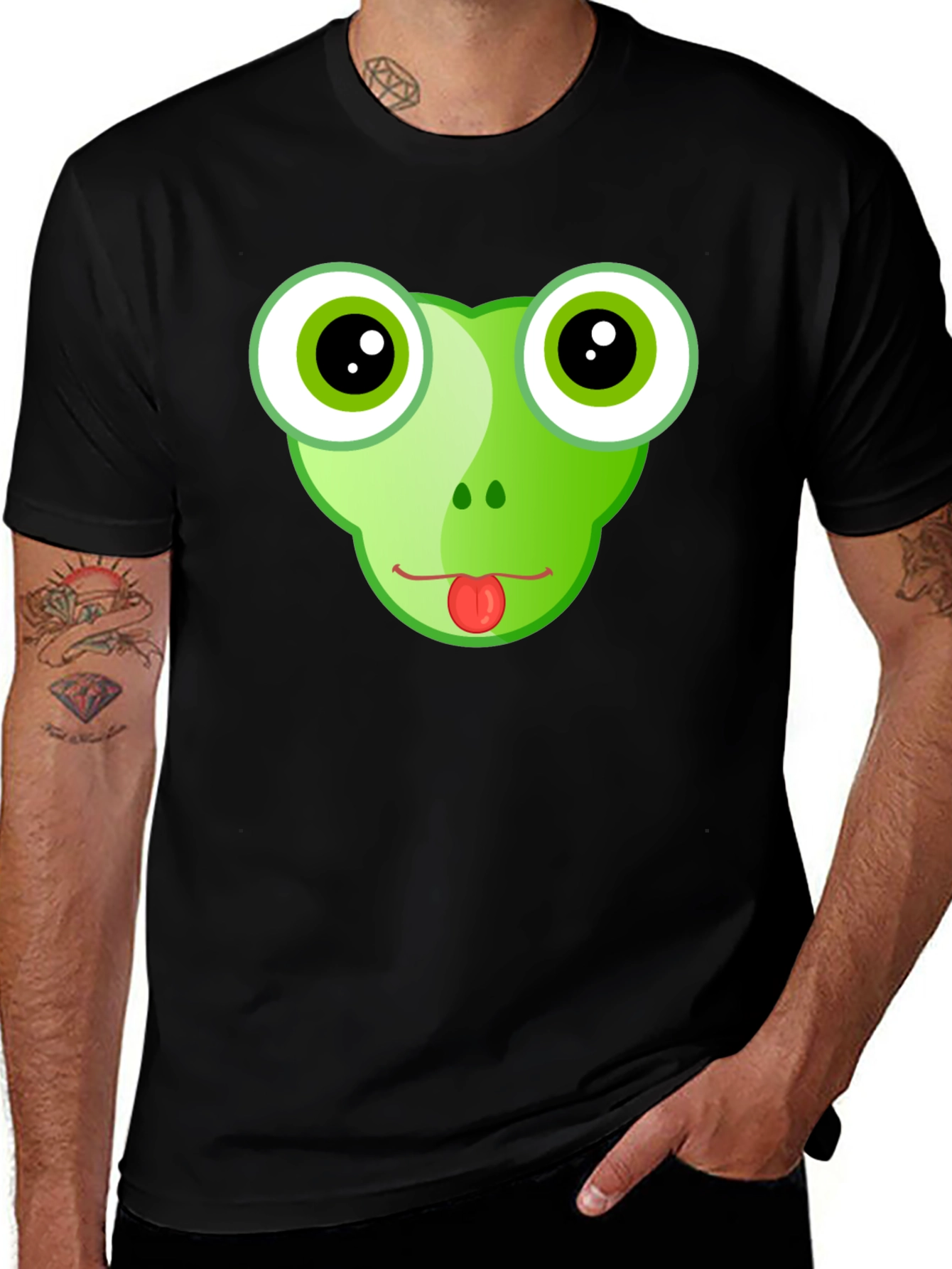 Variant 16 of Frog Face Graphic T-Shirt - Funny & Stylish