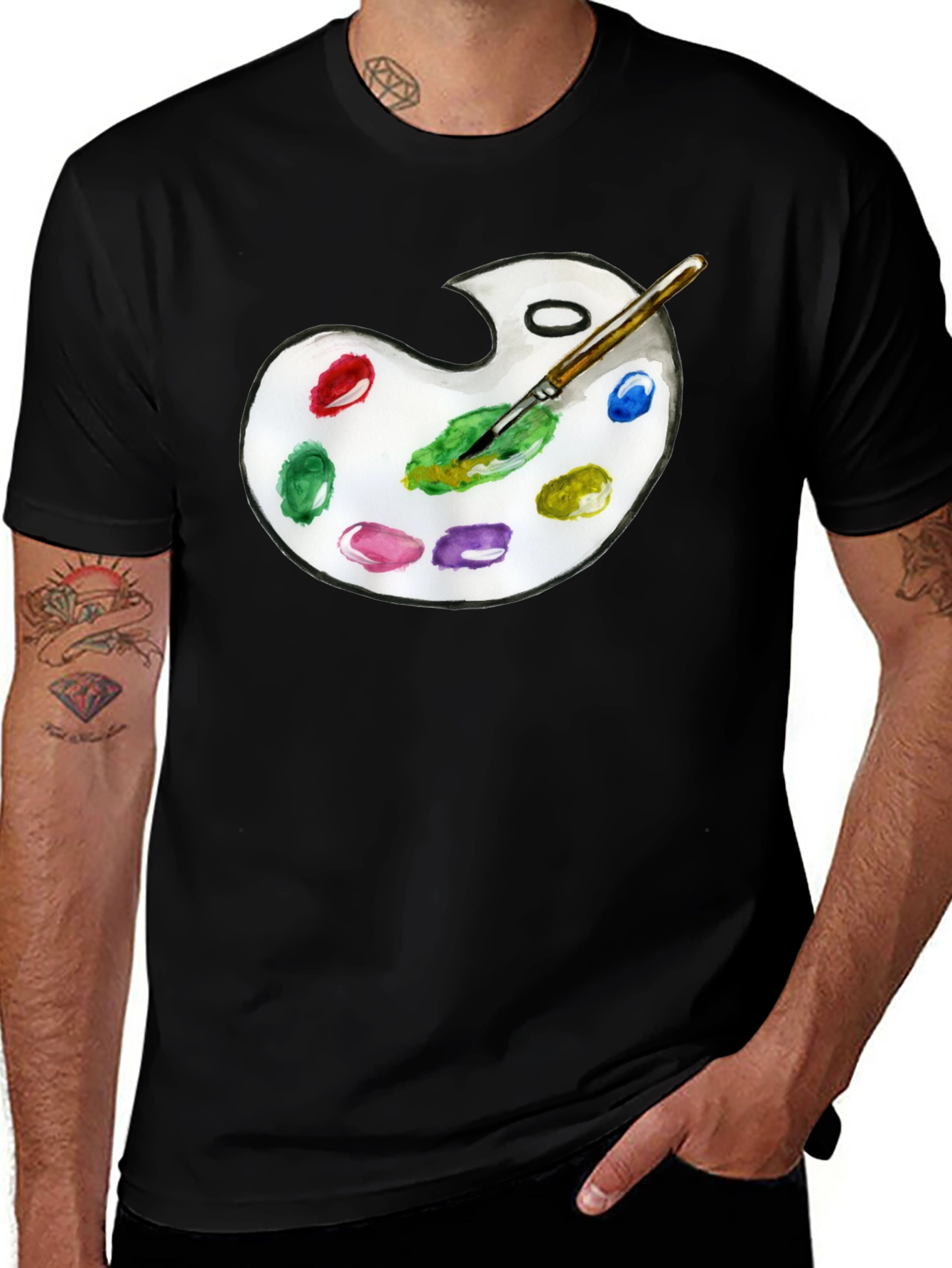 Variant 30 of Artist Palette T-Shirt - Creative Design Tee