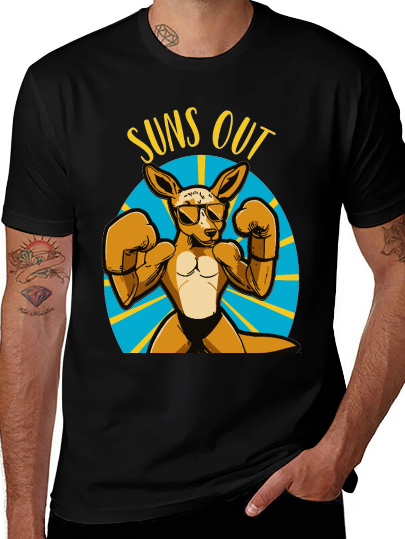Variant 30 of Suns Out Guns Out Kangaroo Boxing T-Shirt