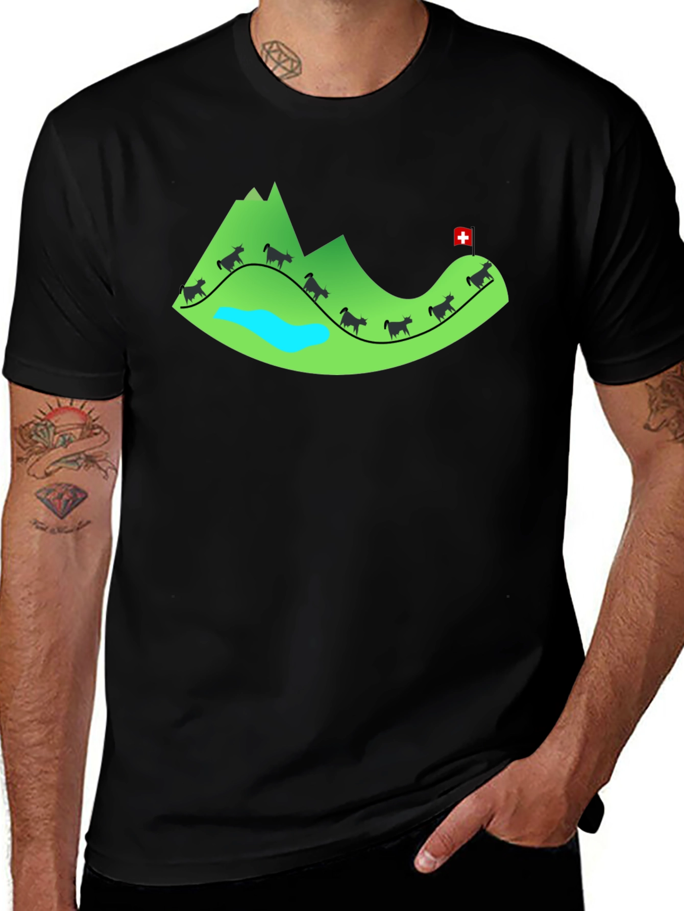 Variant 20 of Swiss Mountain Goat T-Shirt
