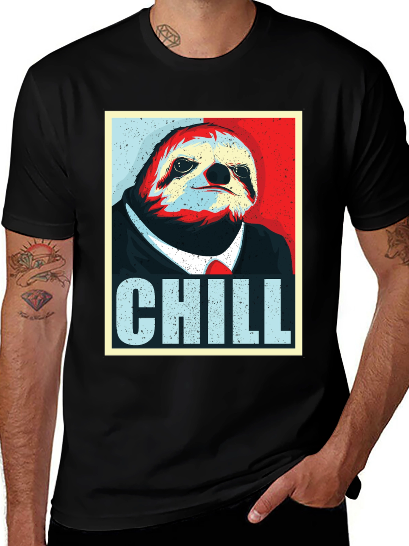 Variant 23 of Chill Sloth Graphic Tee - Relaxed Fit