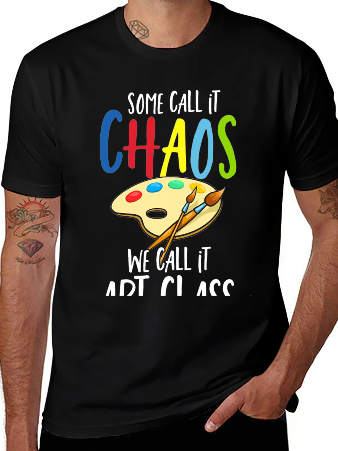 Chaos Art Class T-Shirt - Painter Palette Tee