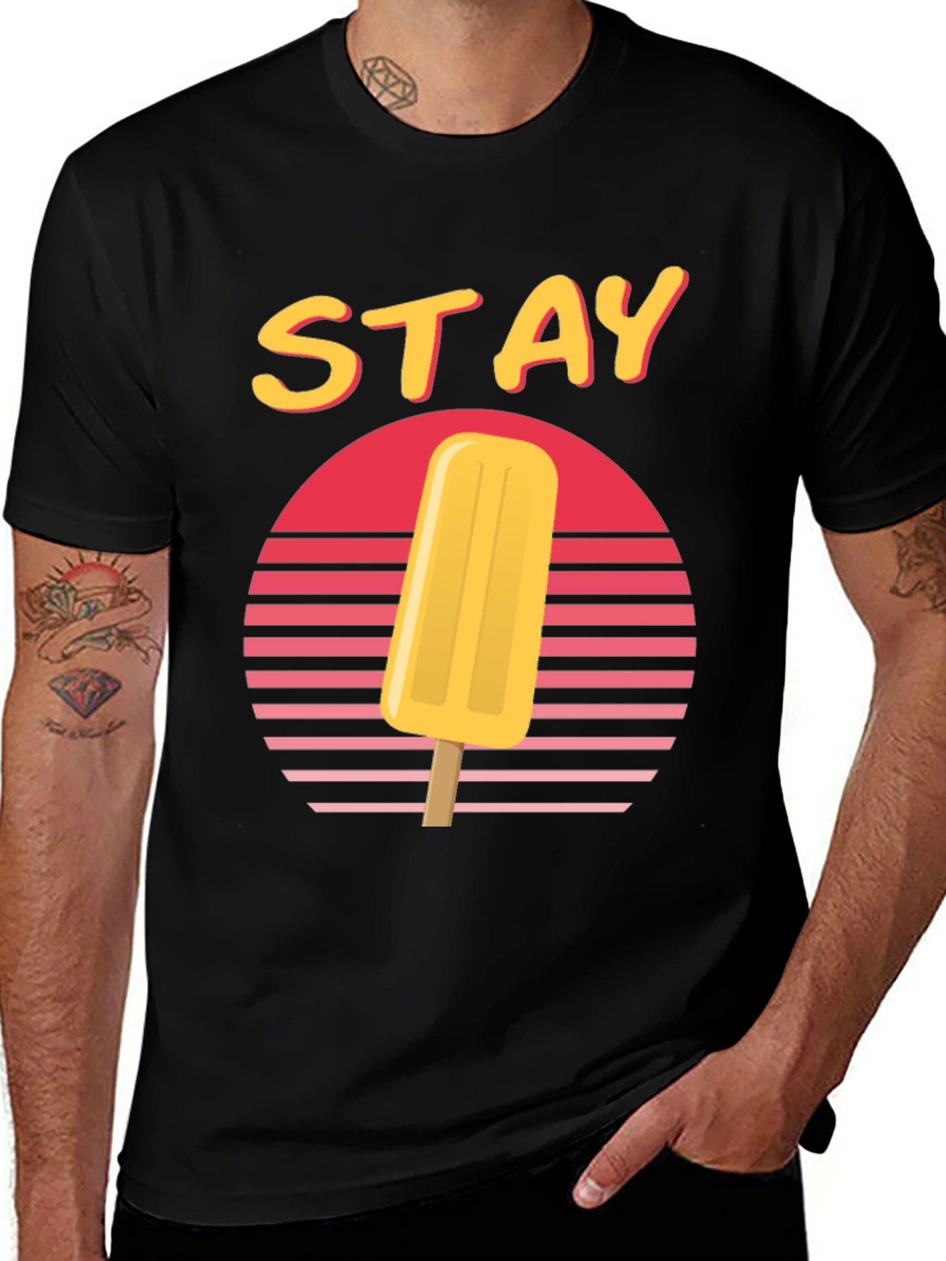 Variant 18 of Retro Sunset Popsicle T-Shirt - Stay Cool