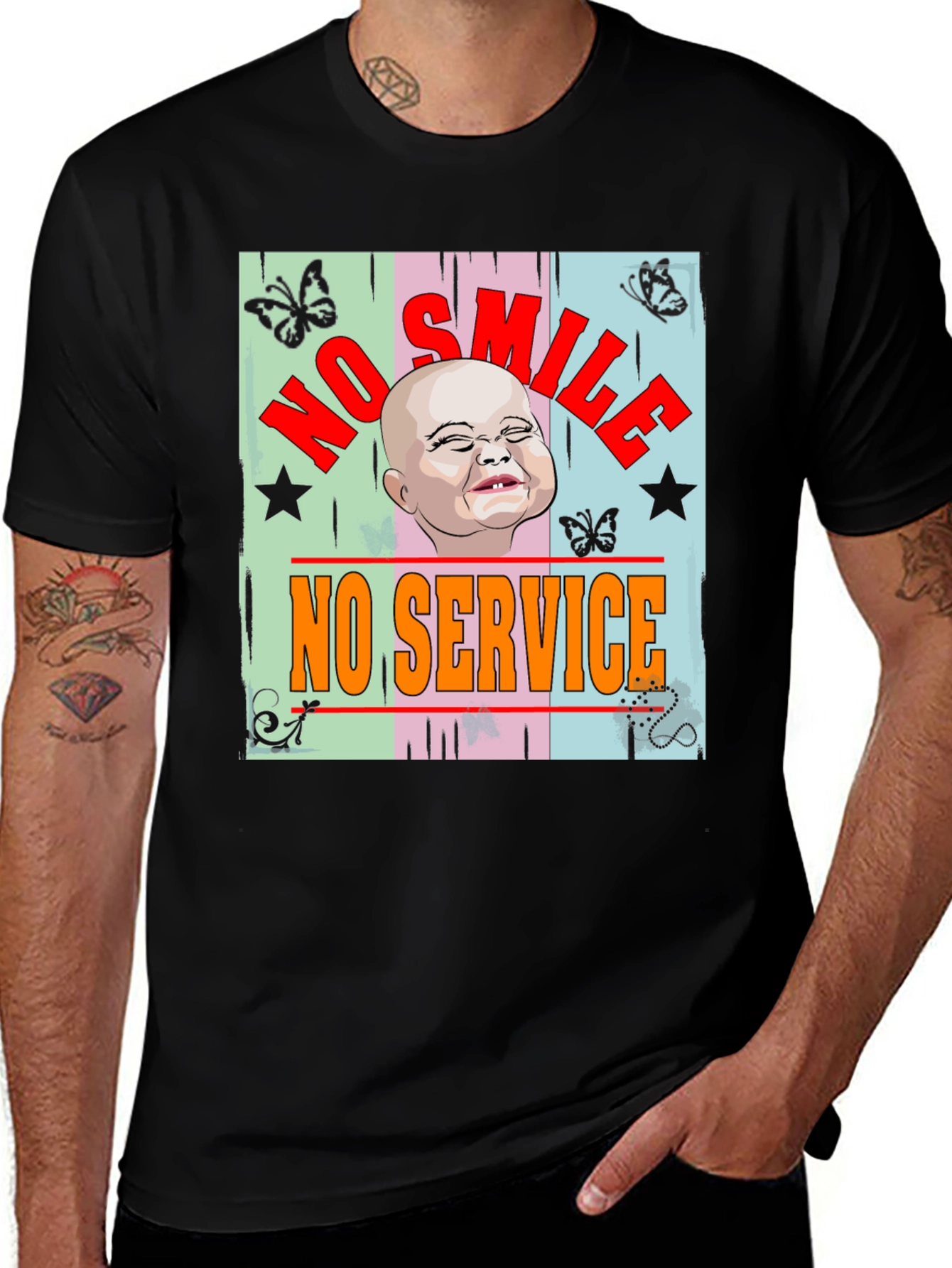 Variant 6 of No Smile No Service Graphic Tee