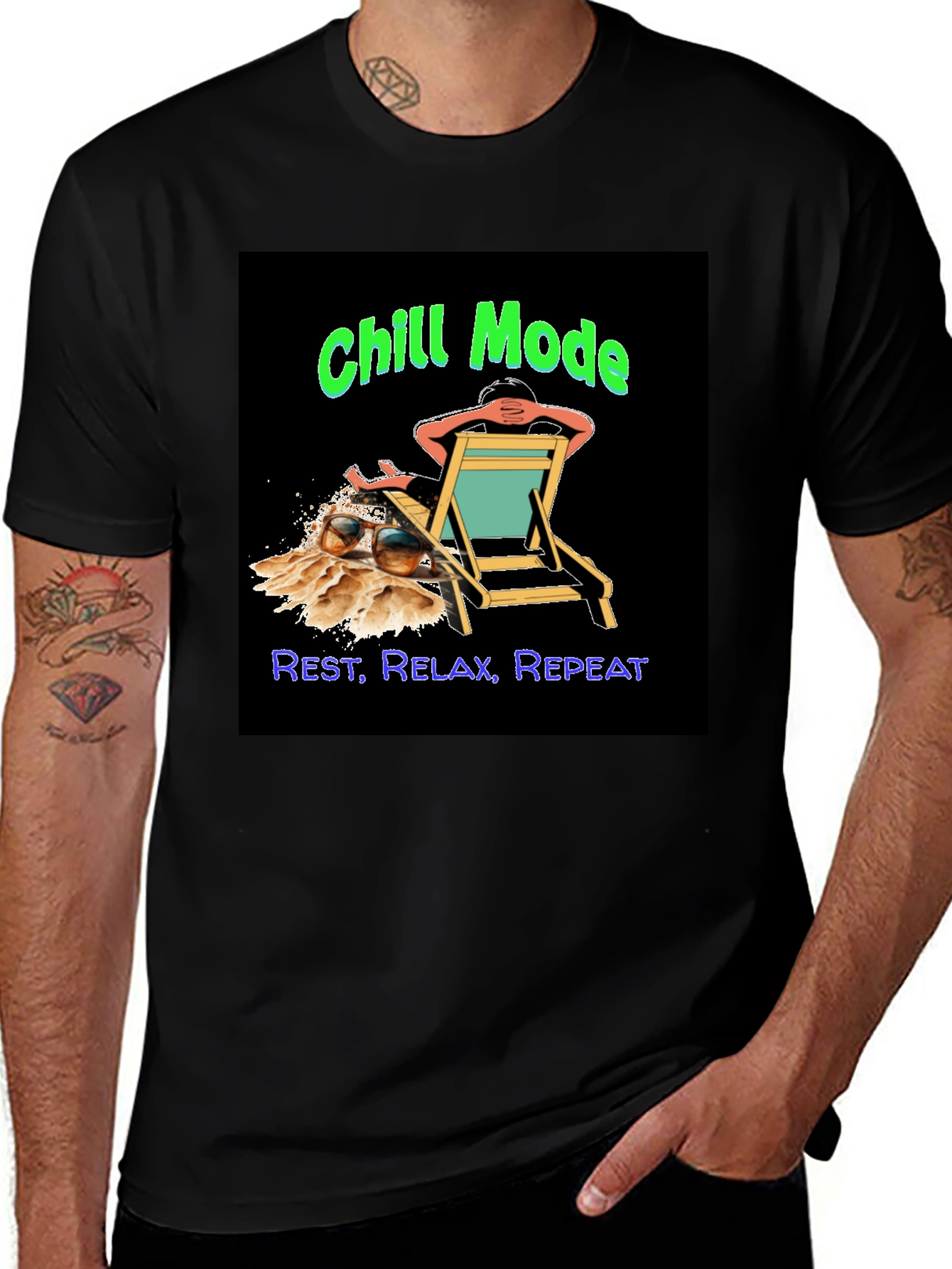 Variant 18 of Chill Mode Relax Tee - Vacation Vibes T-Shirt