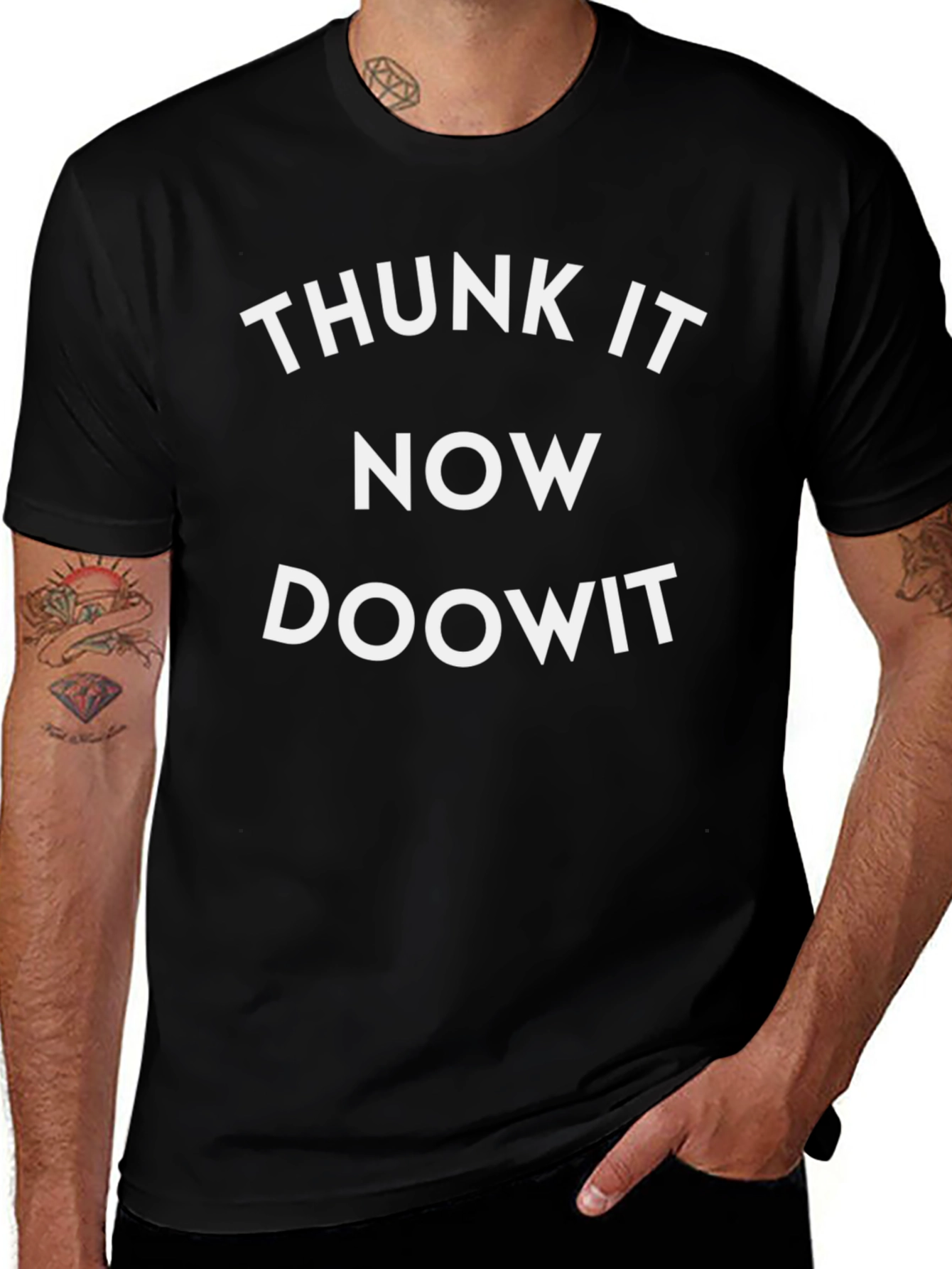 Thunk It Now Doowit Graphic Tee - Men's Black T-Shirt