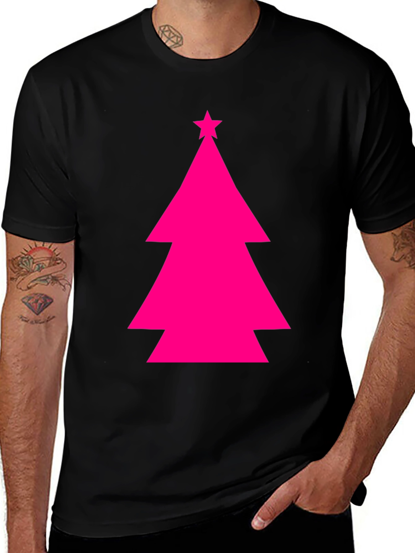 Festive Christmas Tree Graphic Tee - Holiday Style