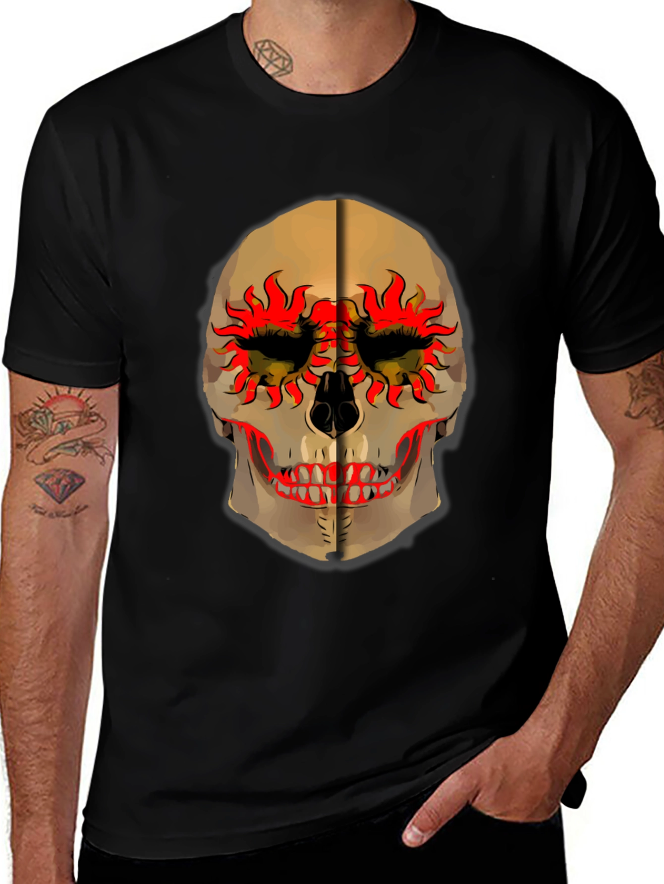 Variant 9 of Skull Graphic Tee - Unique Art T-Shirt