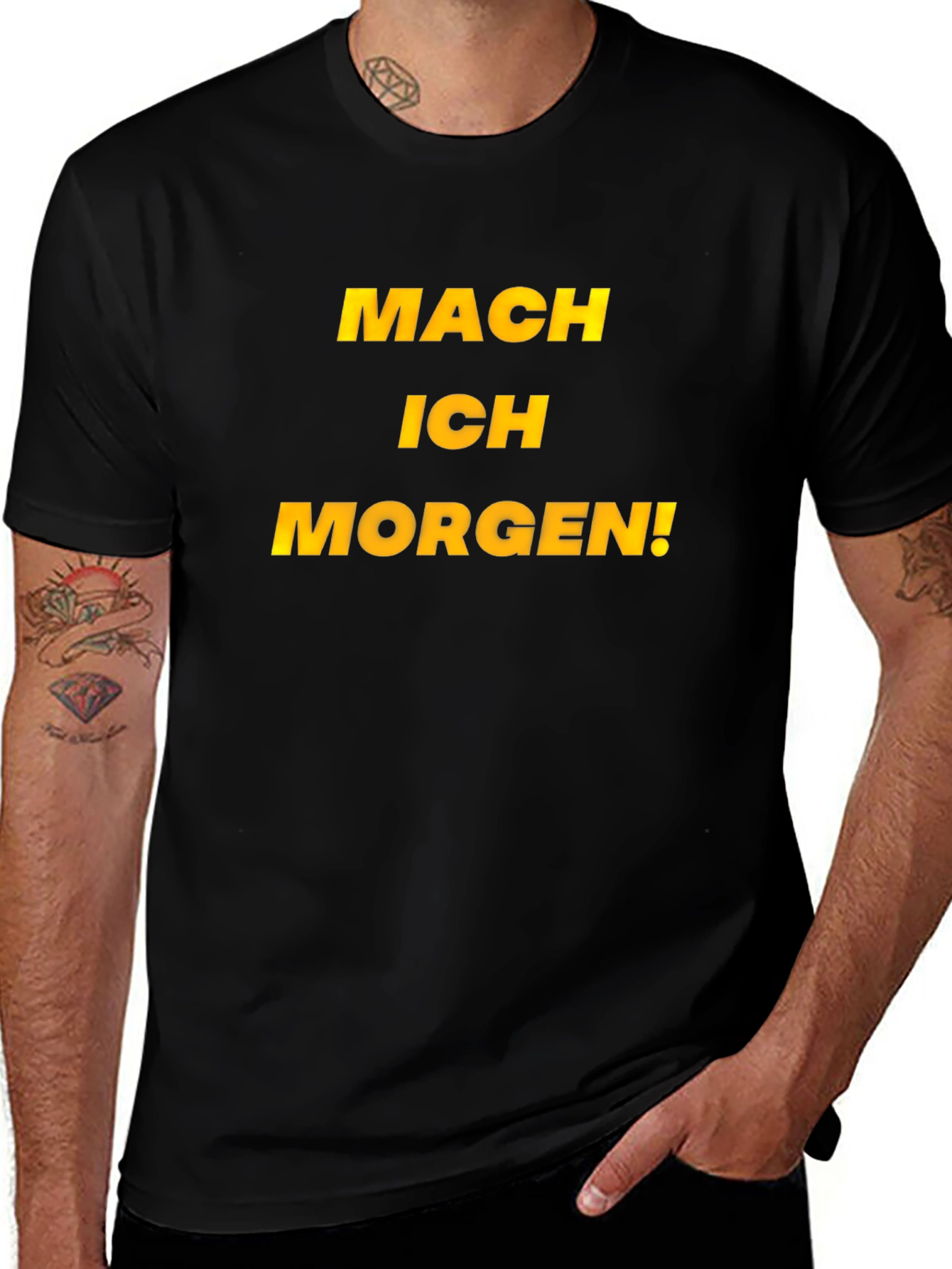 Variant 29 of Mach Ich Morgen! Black Graphic Tee