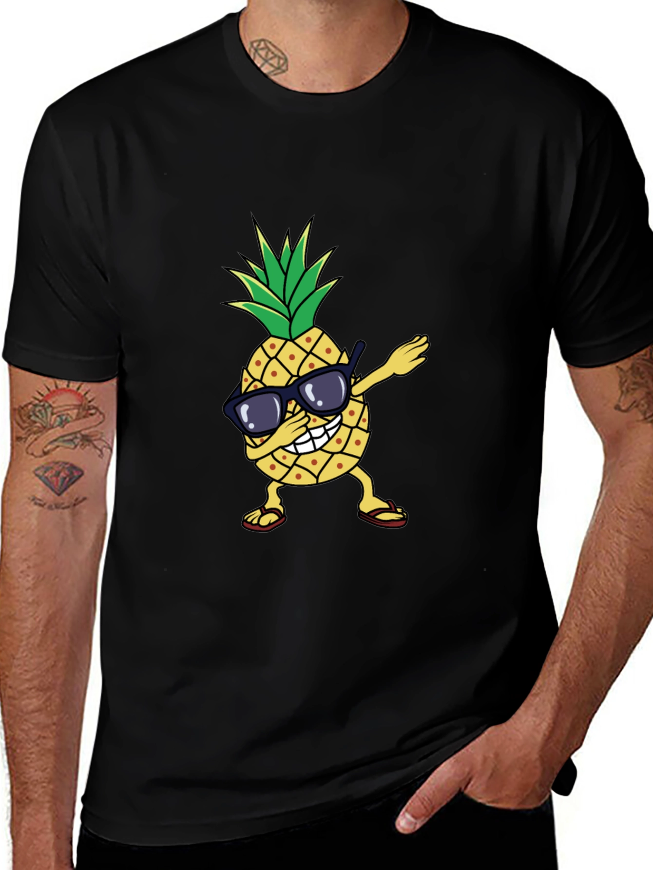 Variant 16 of Dabbing Pineapple Graphic Tee - Trendy Summer Shirt