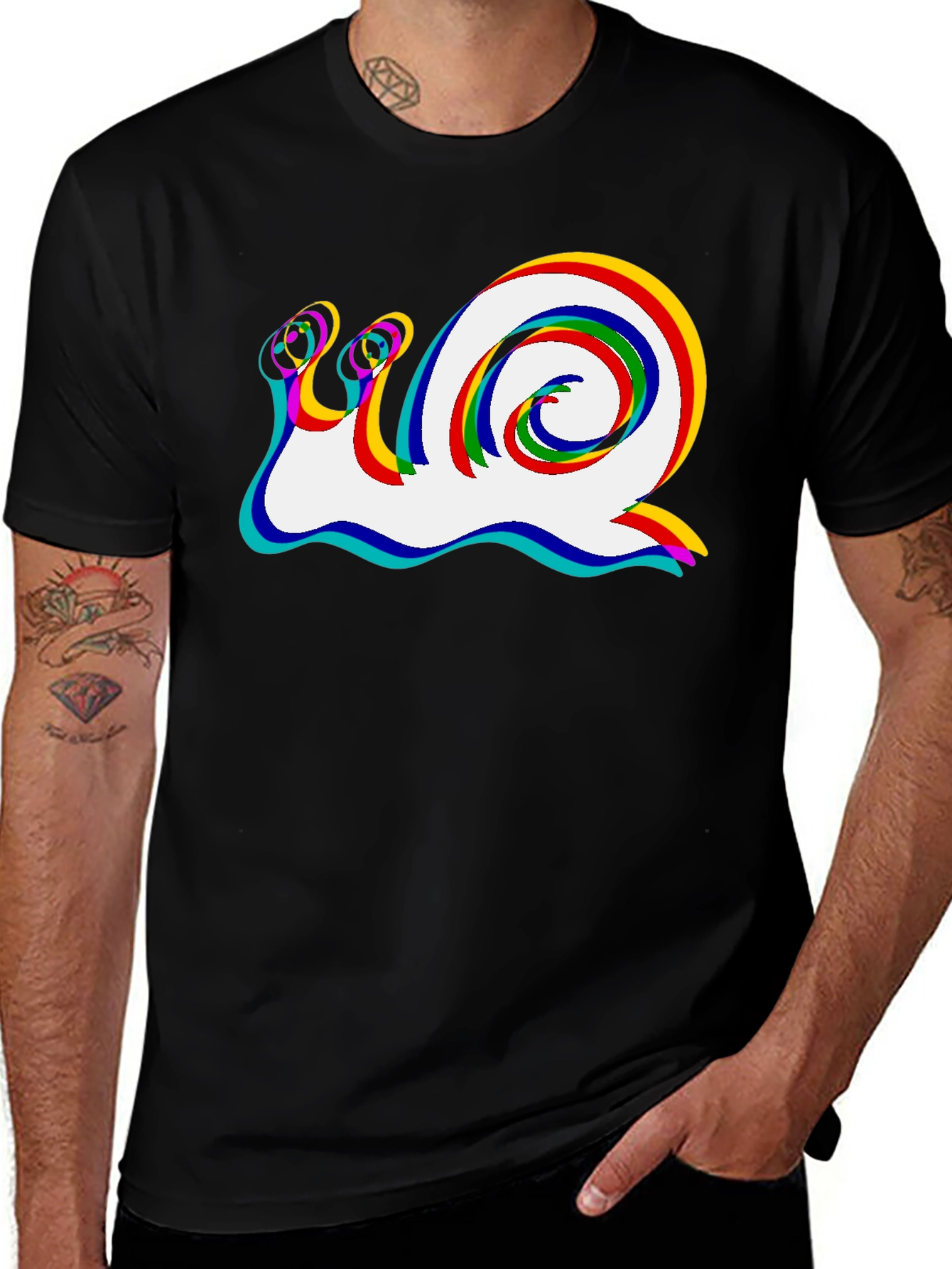 Variant 28 of Rainbow Snail Graphic T-Shirt