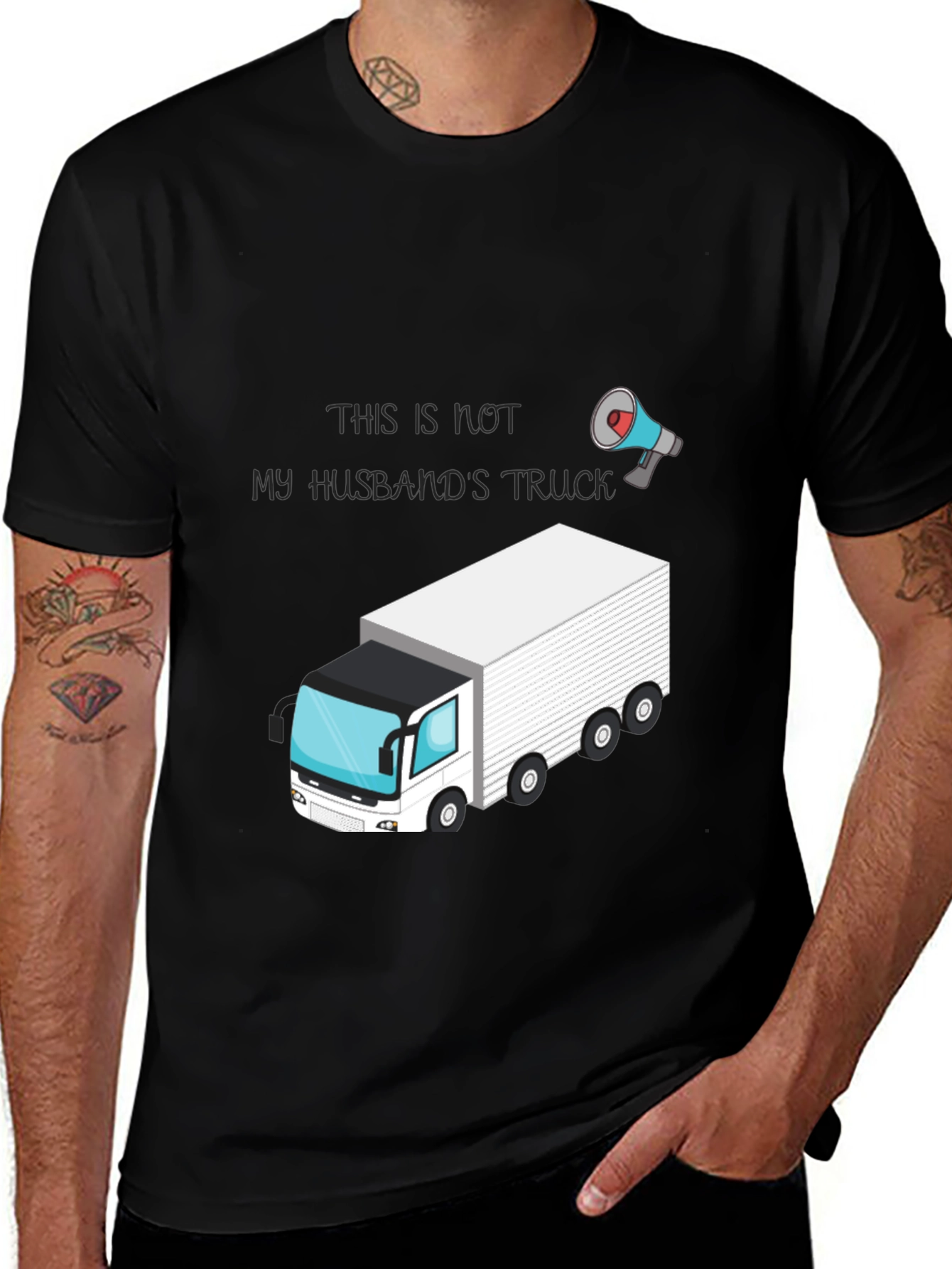 Variant 17 of Funny Trucker T-Shirt: "Not My Husband's Truck"