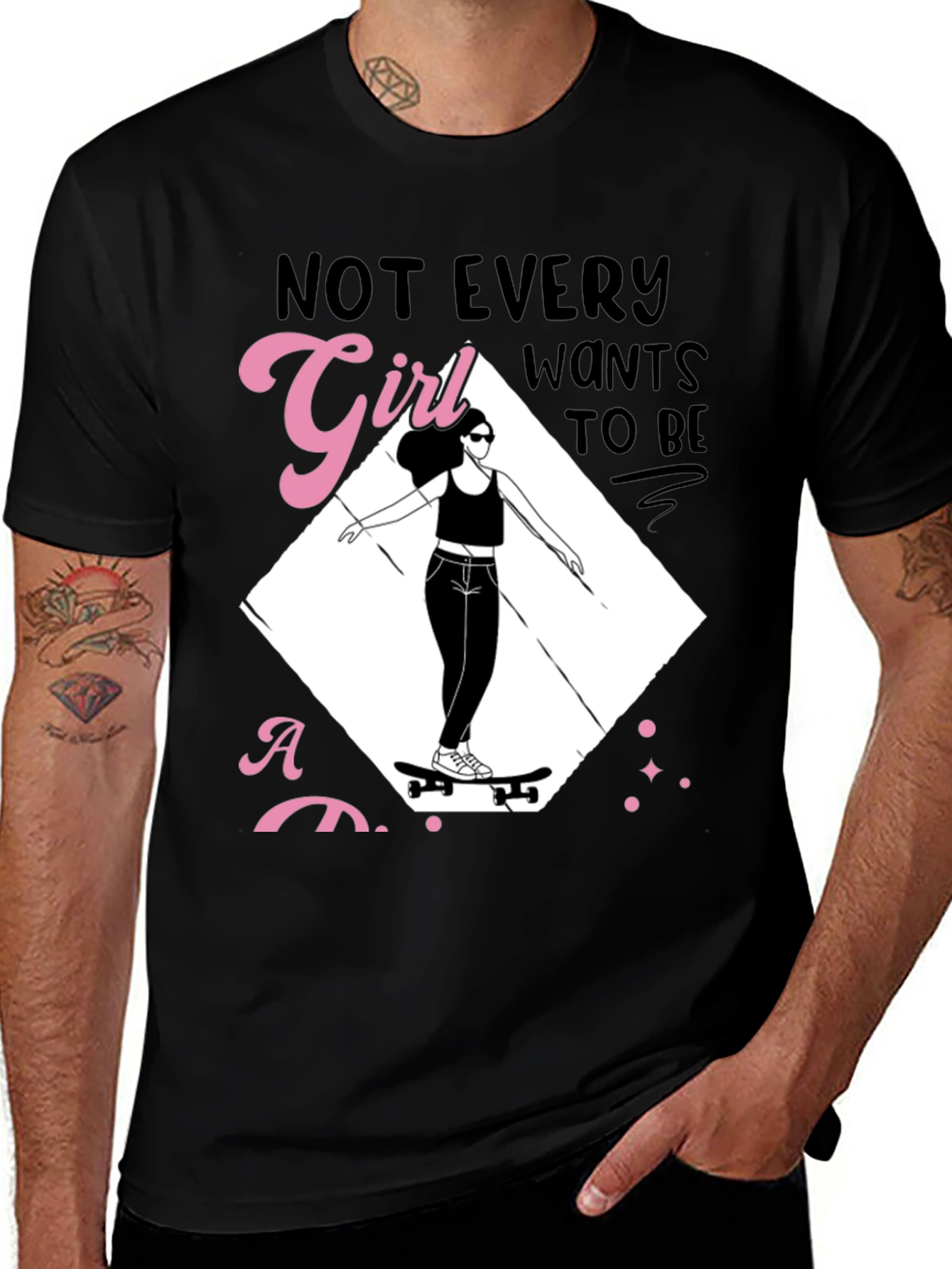 Skater Girl Graphic Tee - Not Every Girl Wants...