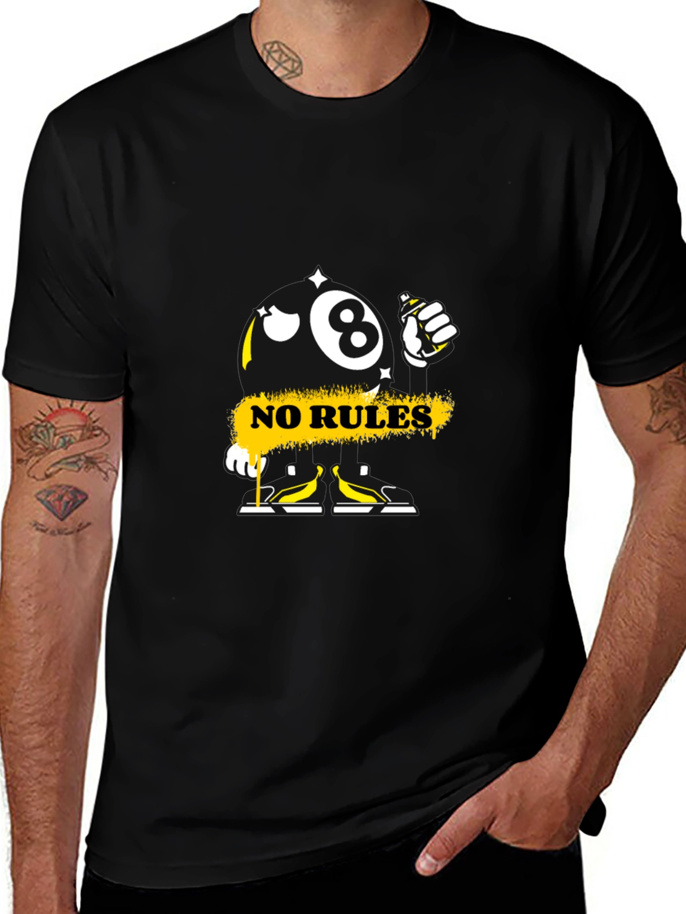 Variant 8 of No Rules Banana Eight Ball T-Shirt