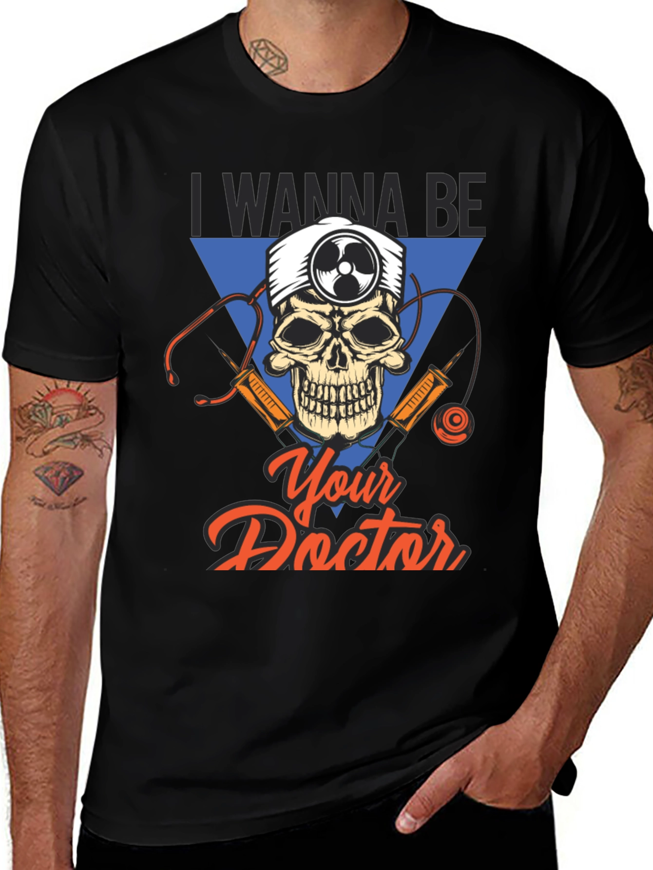 Variant 30 of I Wanna Be Your Doctor T-Shirt - Skull Graphic Tee