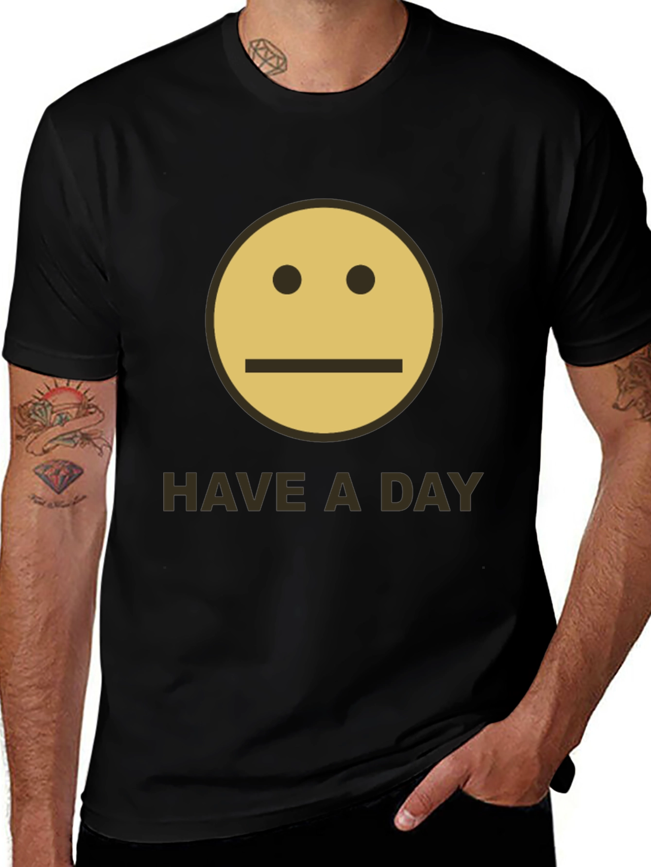 Variant 21 of Neutral Face T-Shirt - "Have a Day" Graphic Tee