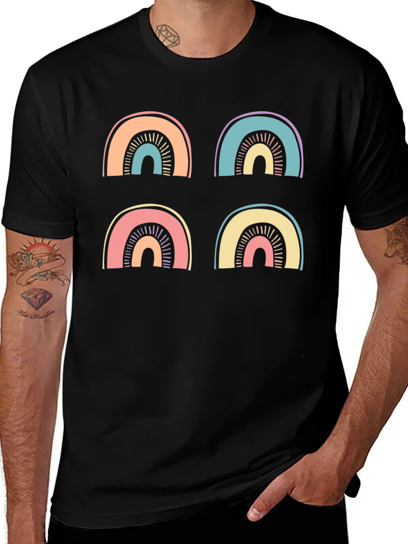 Variant 2 of Retro Rainbow T-Shirt