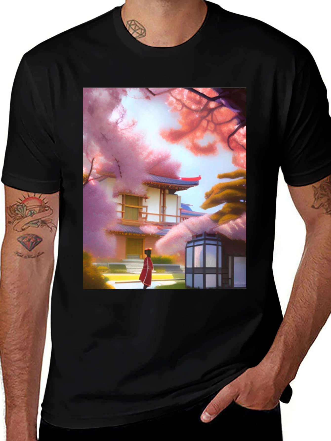 Asian Cherry Blossom T-Shirt