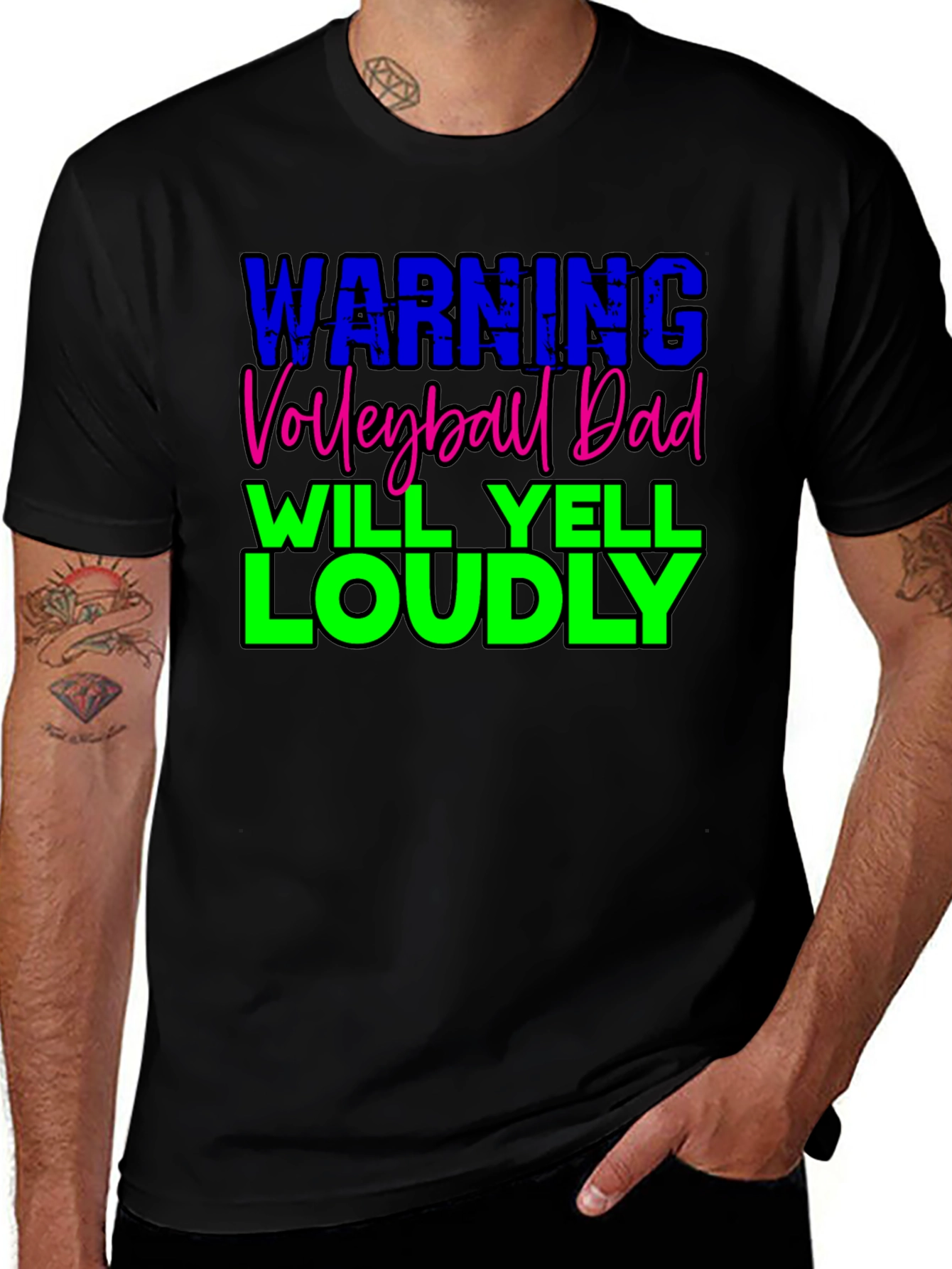Variant 12 of Warning Volleyball Dad T-Shirt