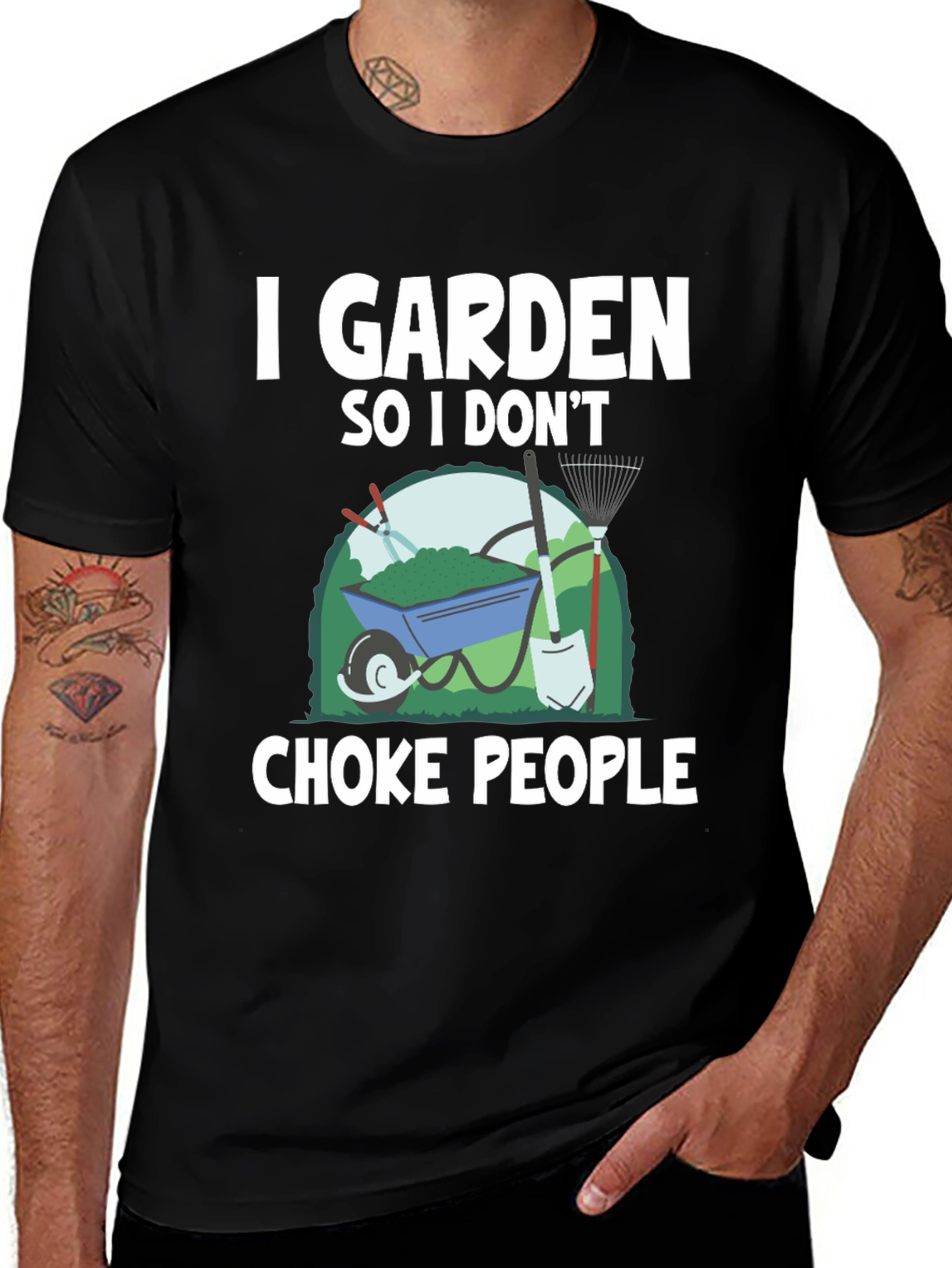 I Garden So I Don't Choke People T-Shirt