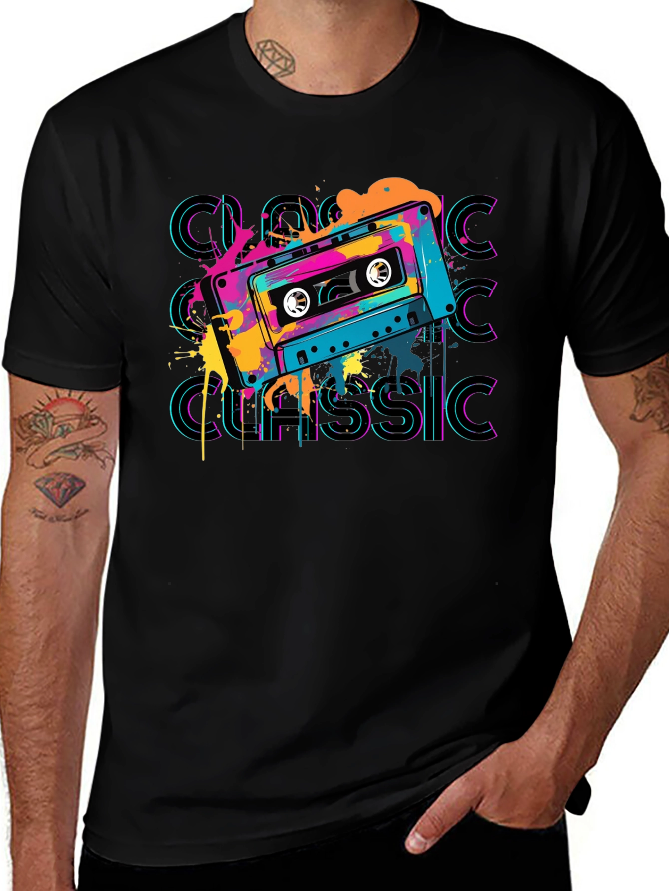 Variant 30 of Retro Cassette Classic Graphic T-Shirt