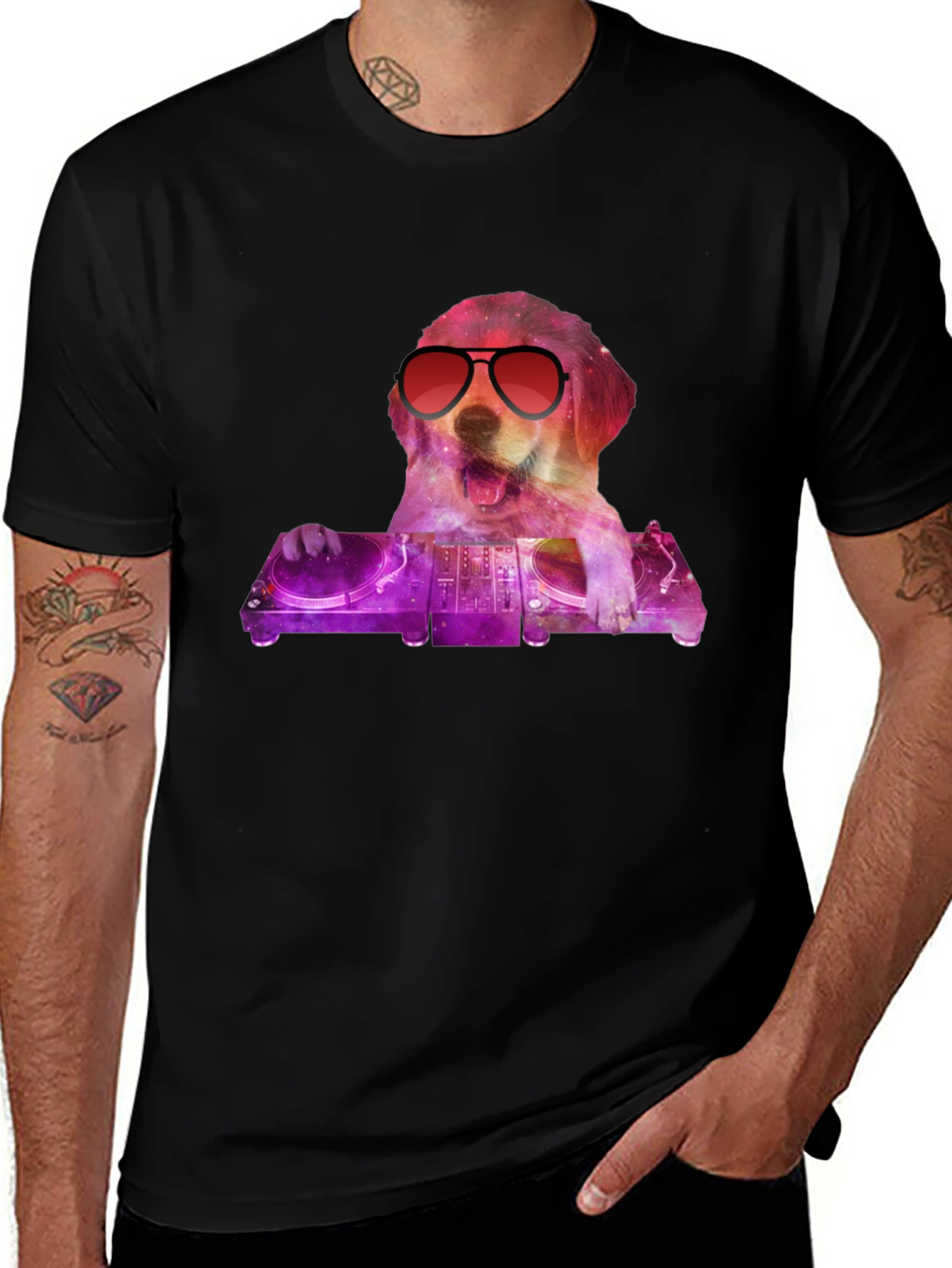 Variant 4 of DJ Dog Galaxy T-Shirt
