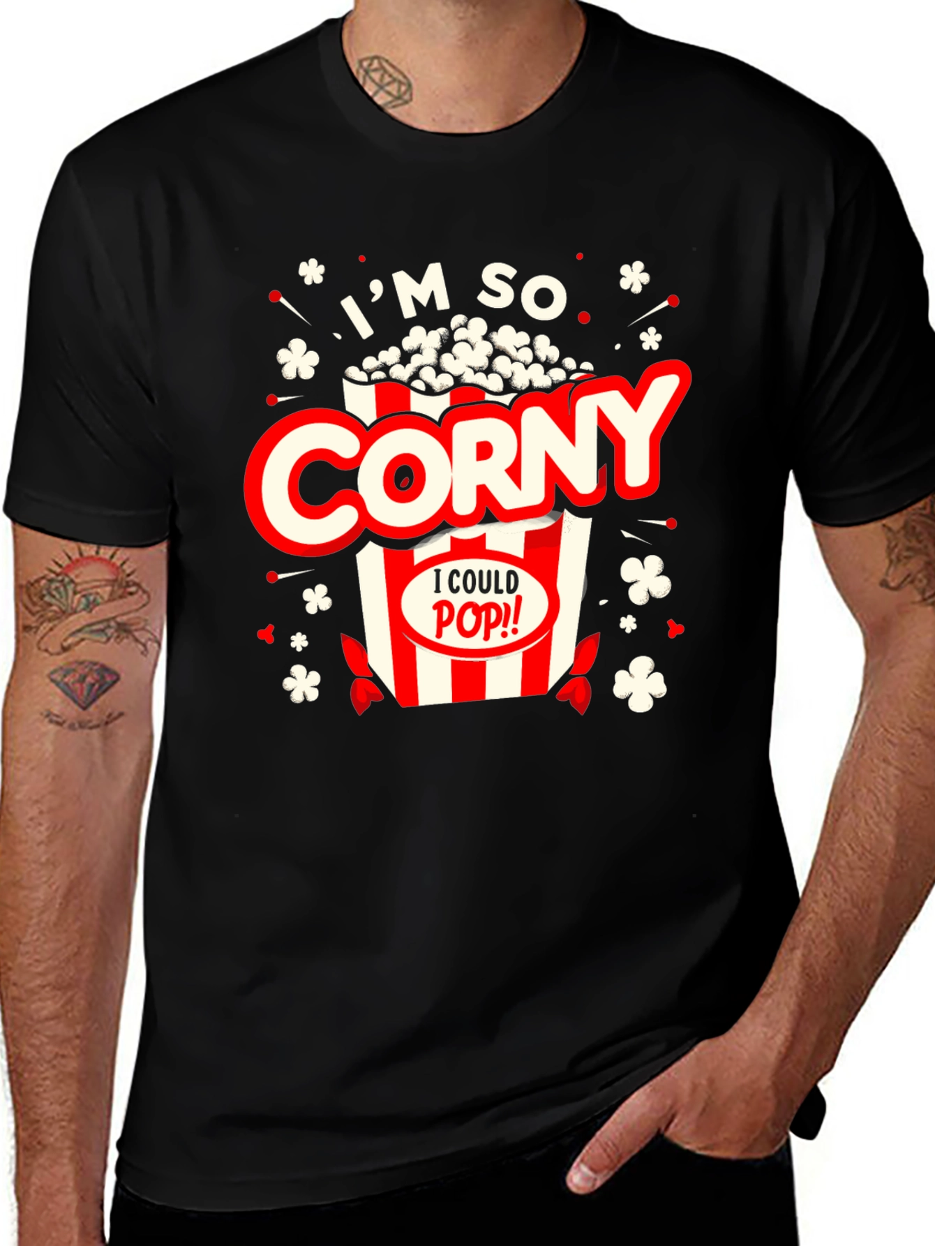 I'm So Corny T-Shirt - Funny Popcorn Lover Tee