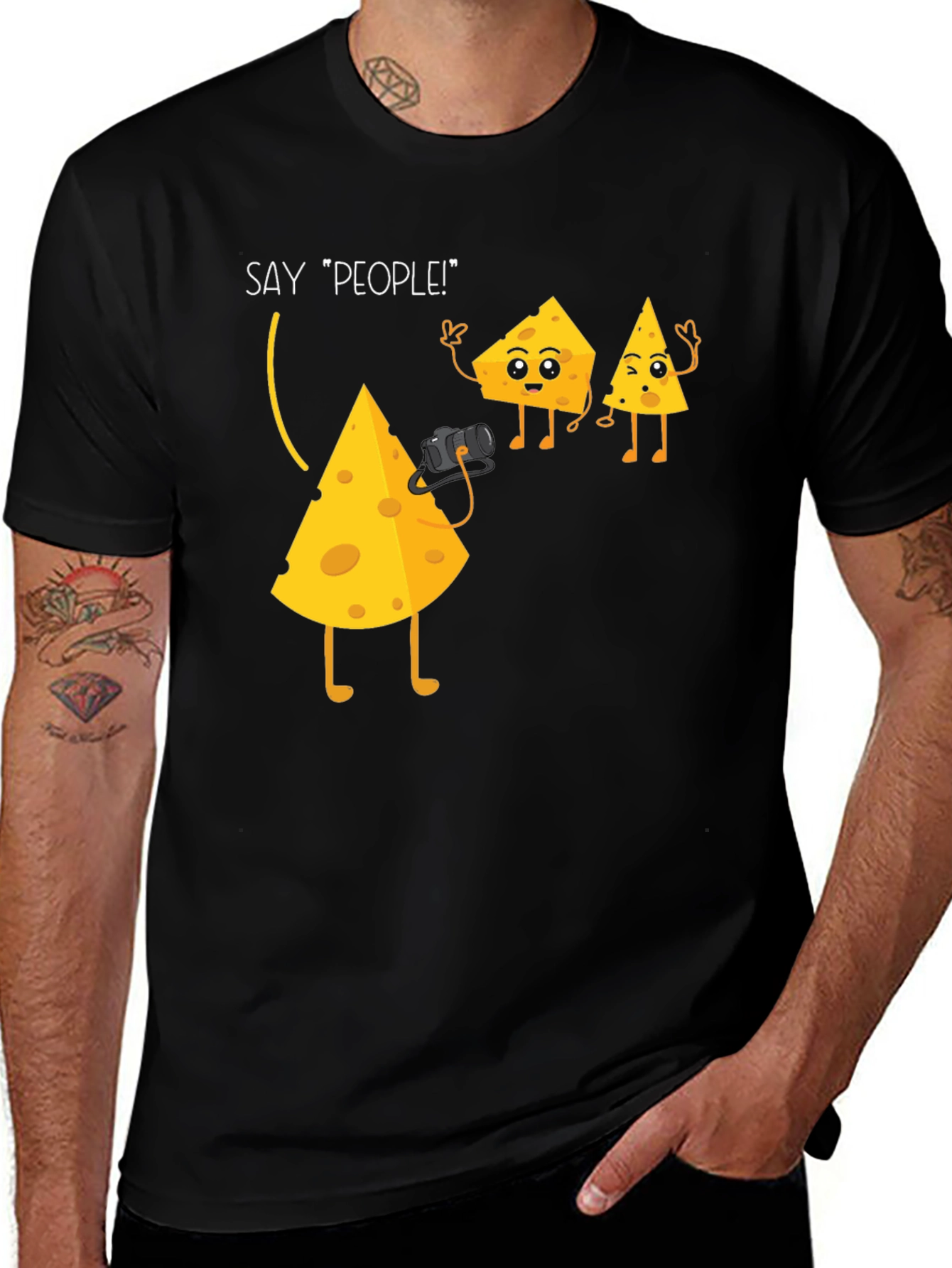 Variant 15 of Cheese Say People Funny Graphic T-Shirt