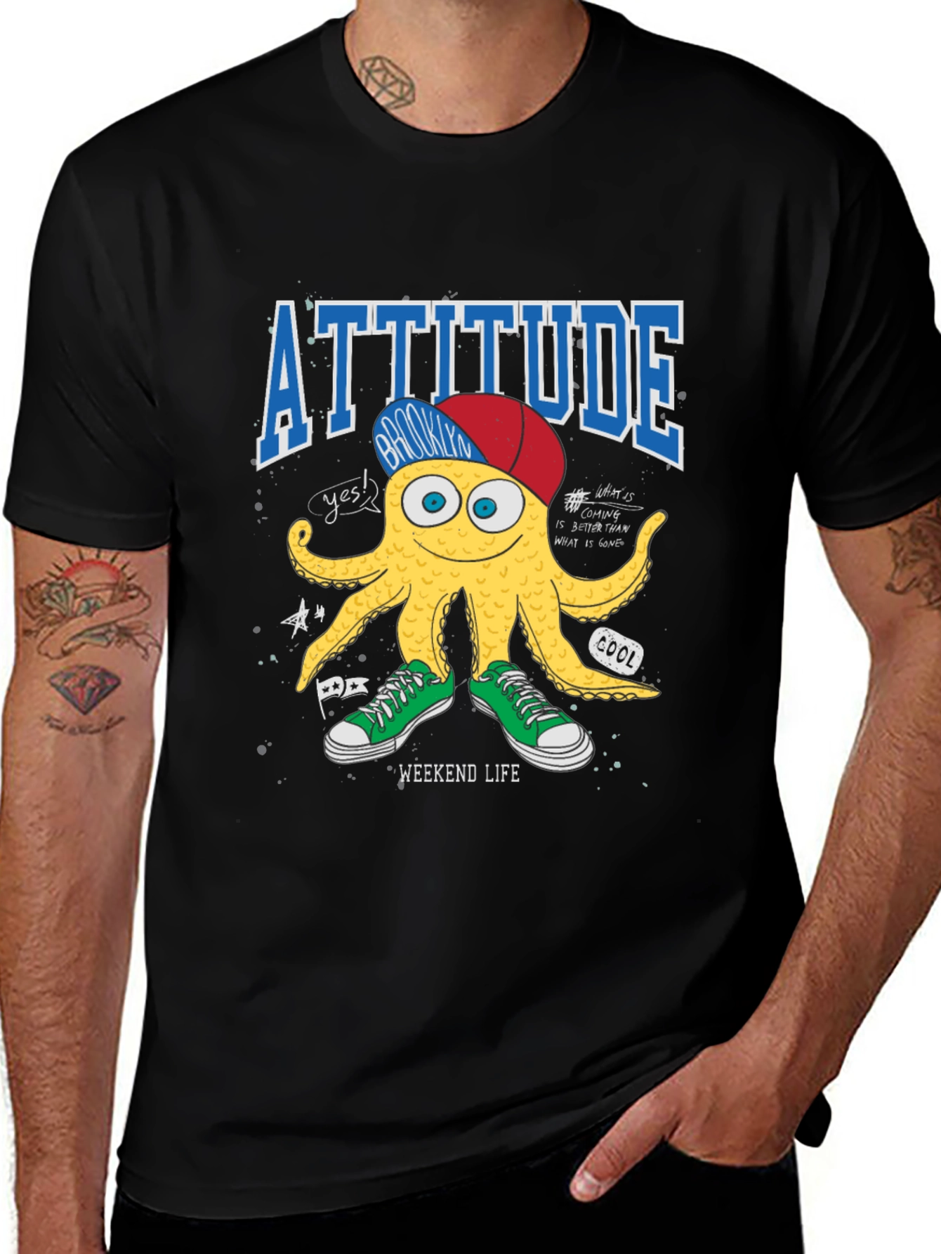 Variant 4 of Attitude Brooklyn Octopus Graphic Tee - Weekend Life