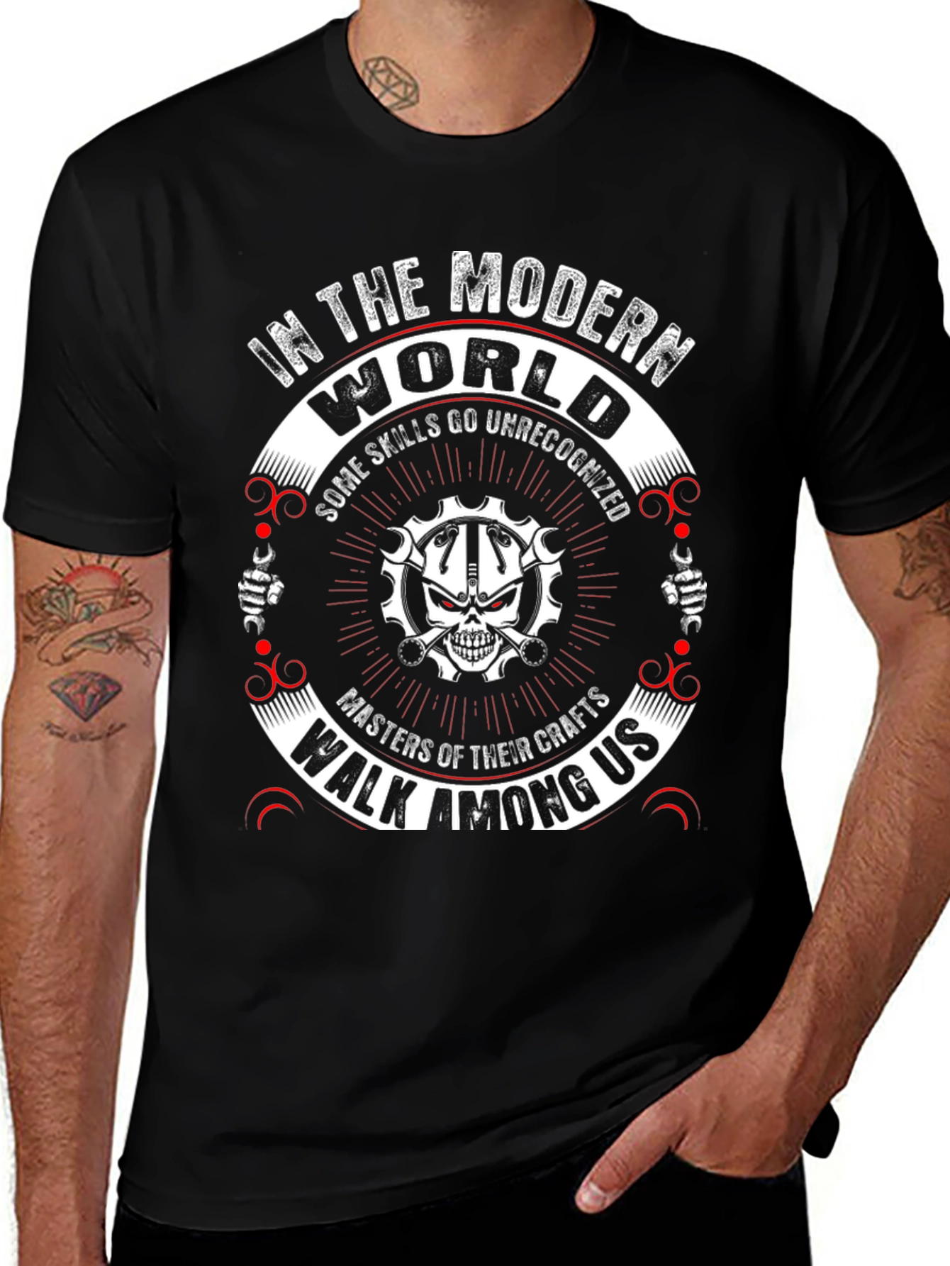 Modern World Skills T-Shirt - Craftsman Skull Tee