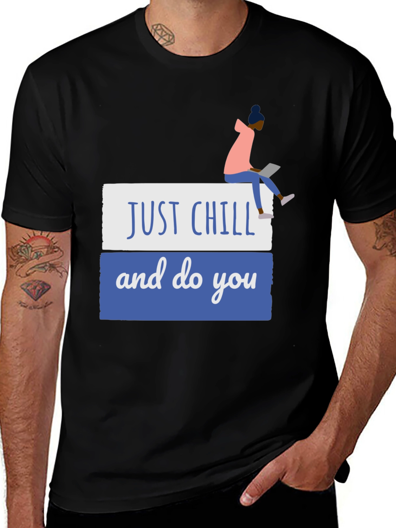 Variant 26 of Just Chill Graphic T-Shirt - Relax & Be You