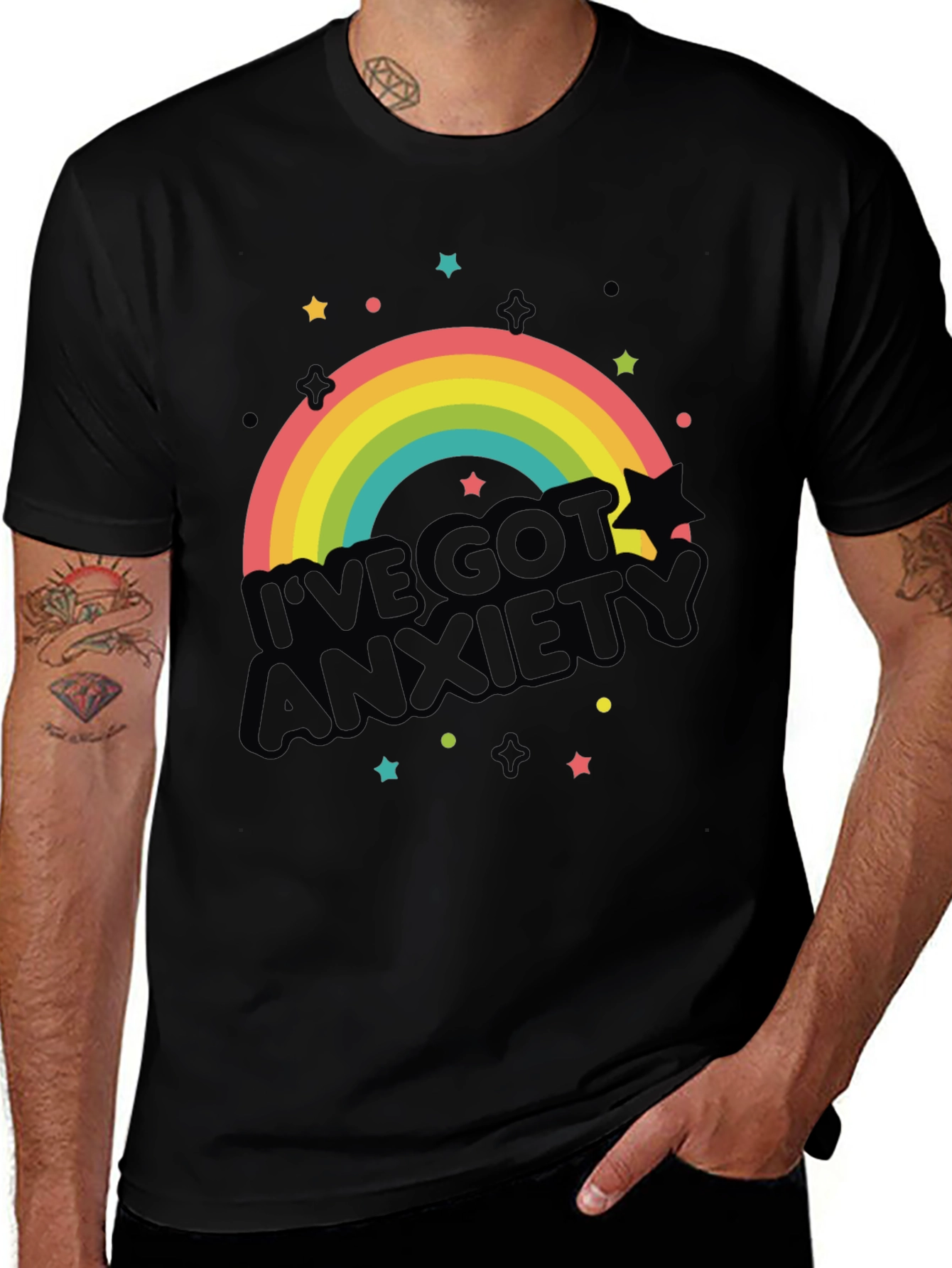 Variant 17 of I've Got Anxiety Rainbow T-Shirt