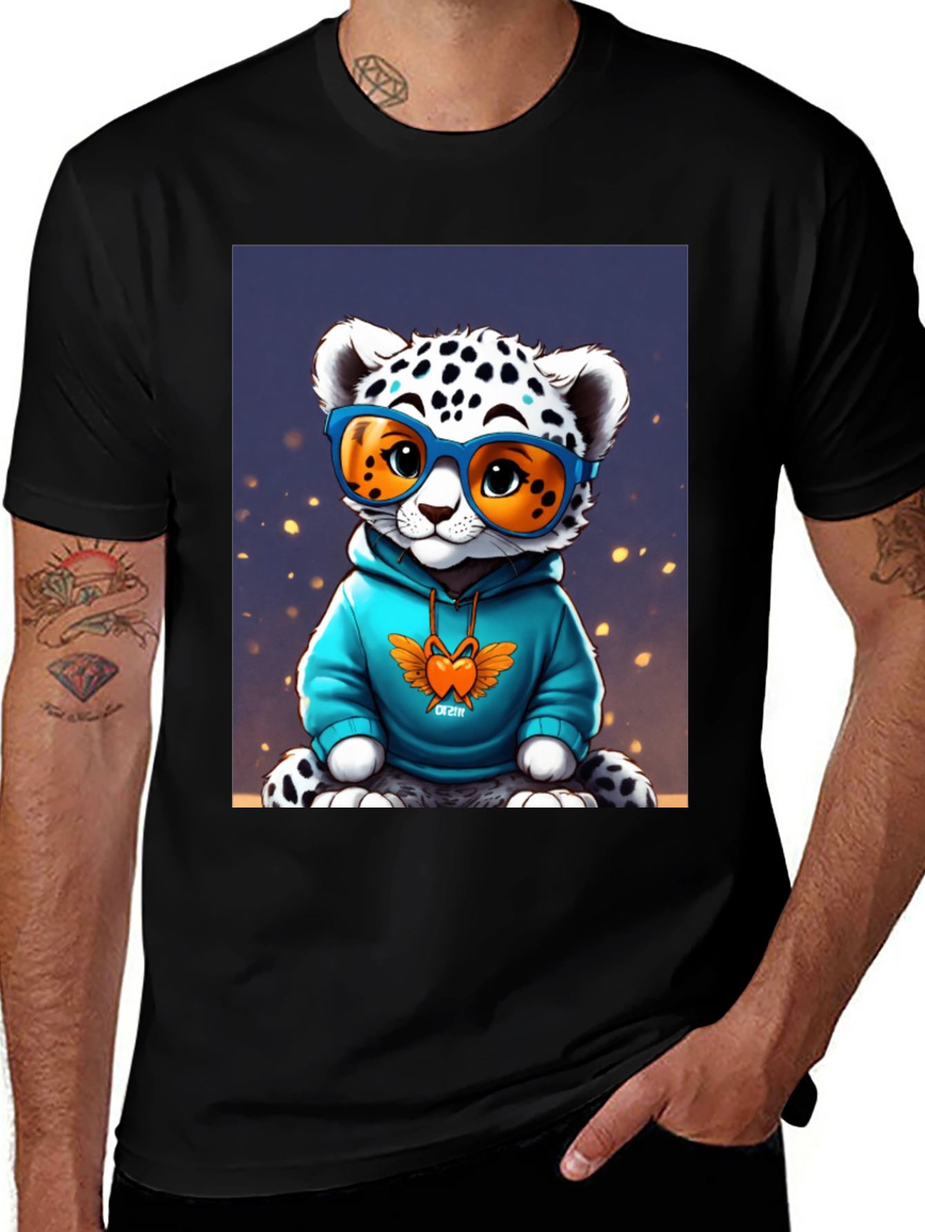 Variant 16 of Cool Cat Tee - Funky Leopard Graphic T-Shirt
