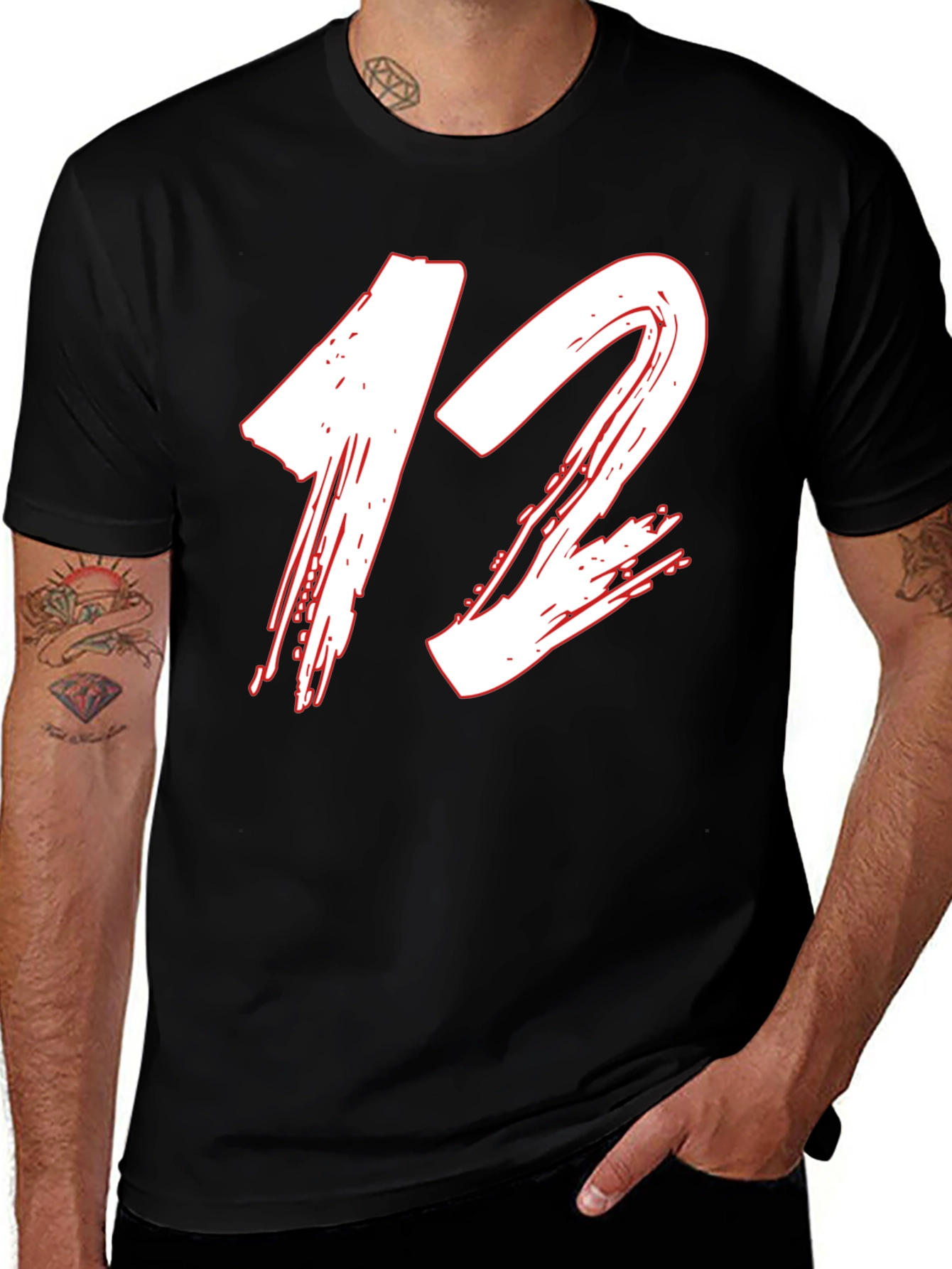 Variant 6 of Number 12 Graphic Tee - Modern Streetwear Style