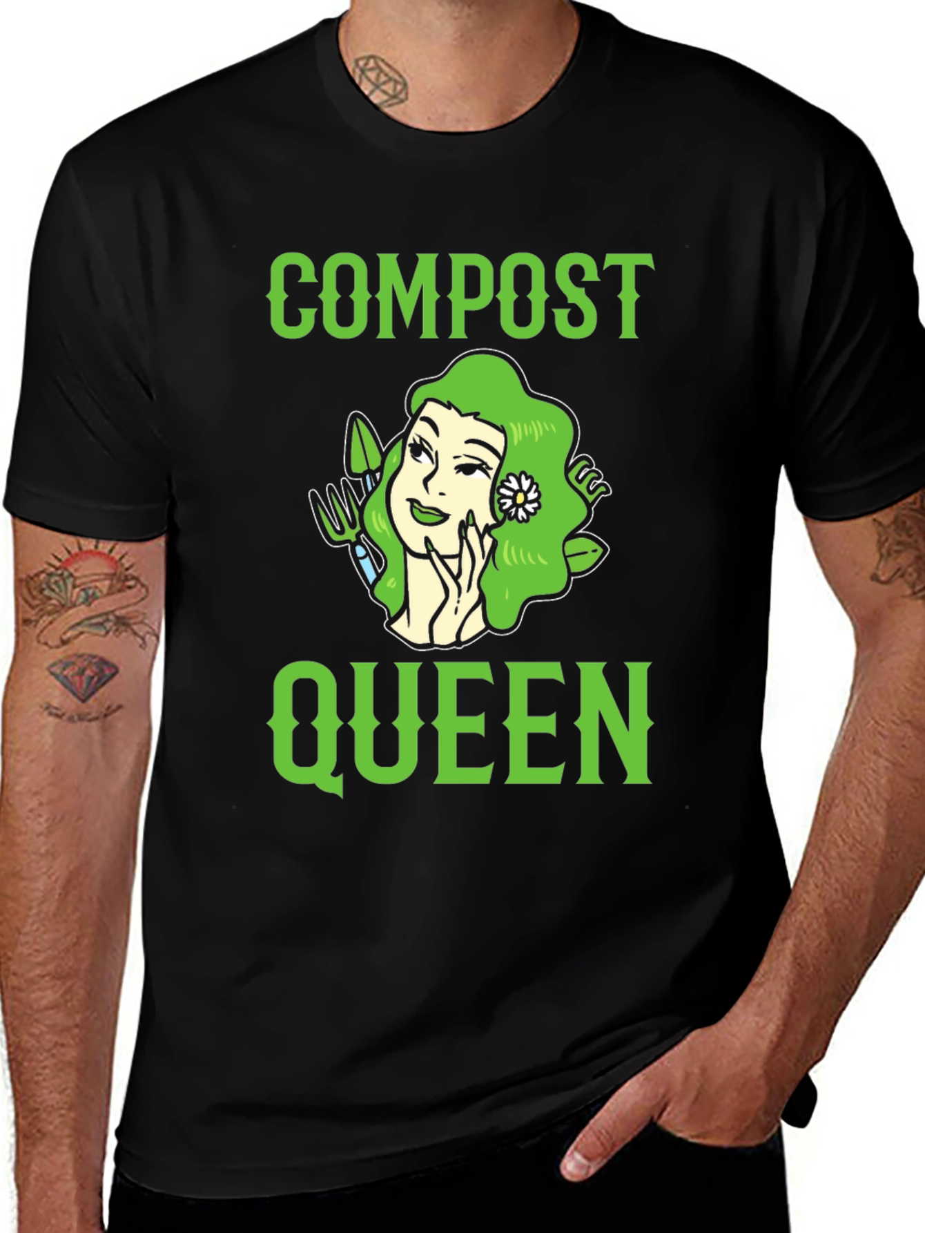 Compost Queen Graphic T-Shirt - Gardening Tee