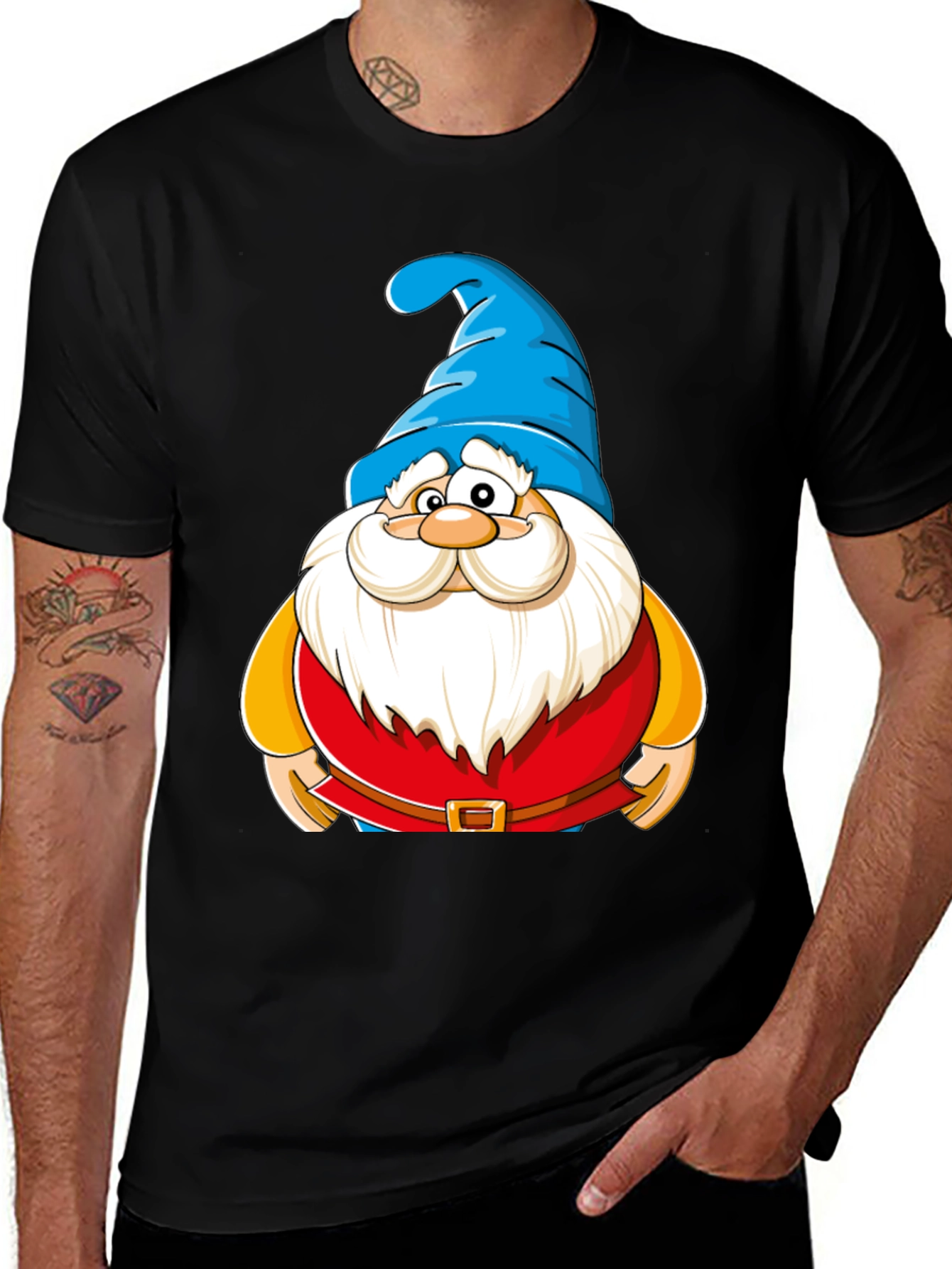 Variant 4 of Gnome Graphic Tee - Black Short Sleeve Shirt