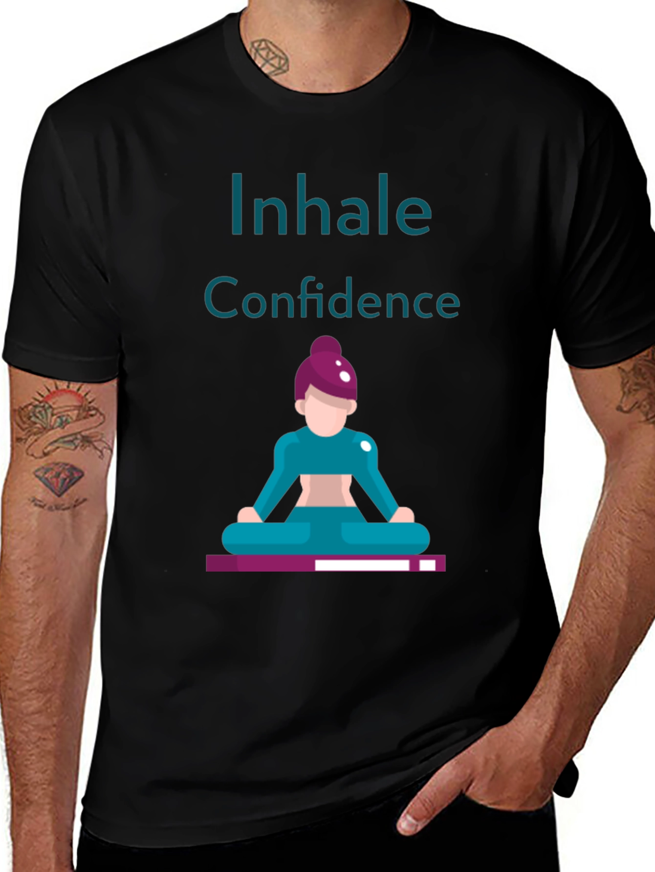 Variant 28 of Inhale Confidence Graphic Tee - Black