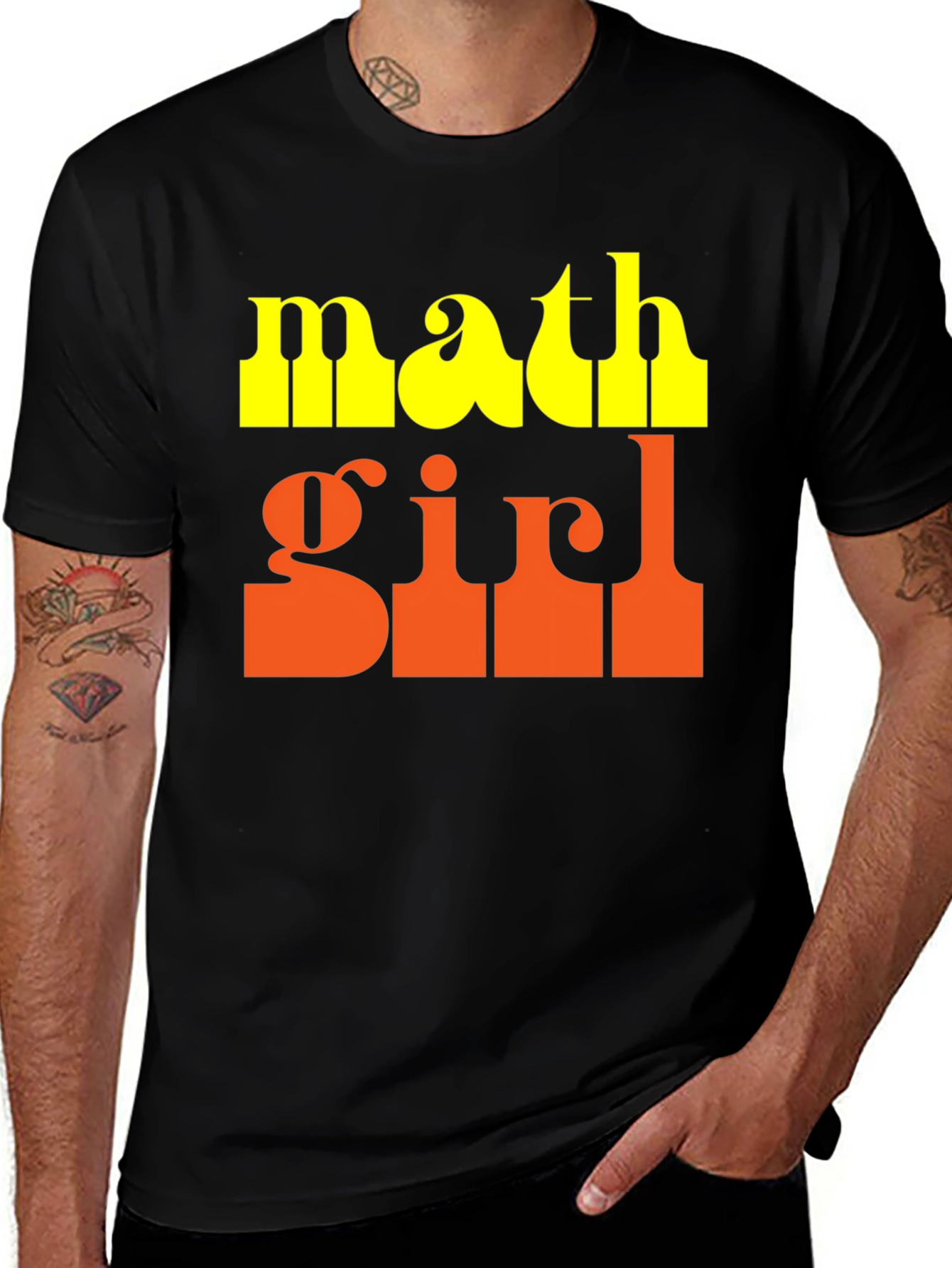 Black Math Girl Graphic T-Shirt main image