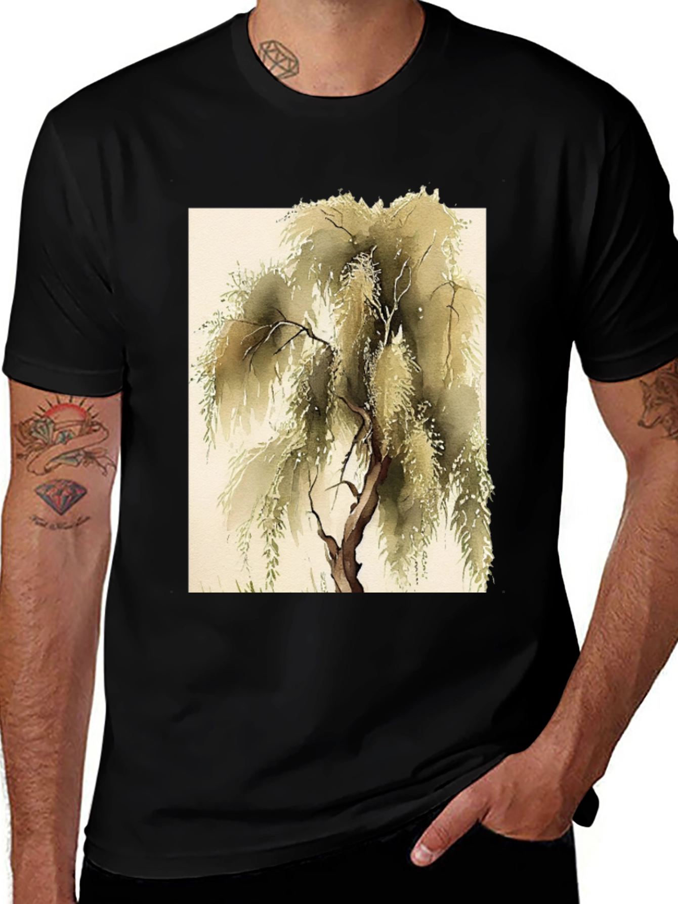 Variant 9 of Willow Tree Watercolor Graphic Tee