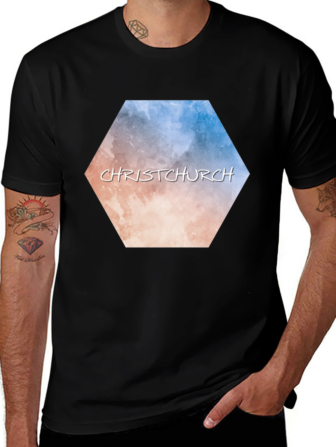 Variant 7 of Christchurch Graphic Tee - Stylish Men's Black T-Shirt